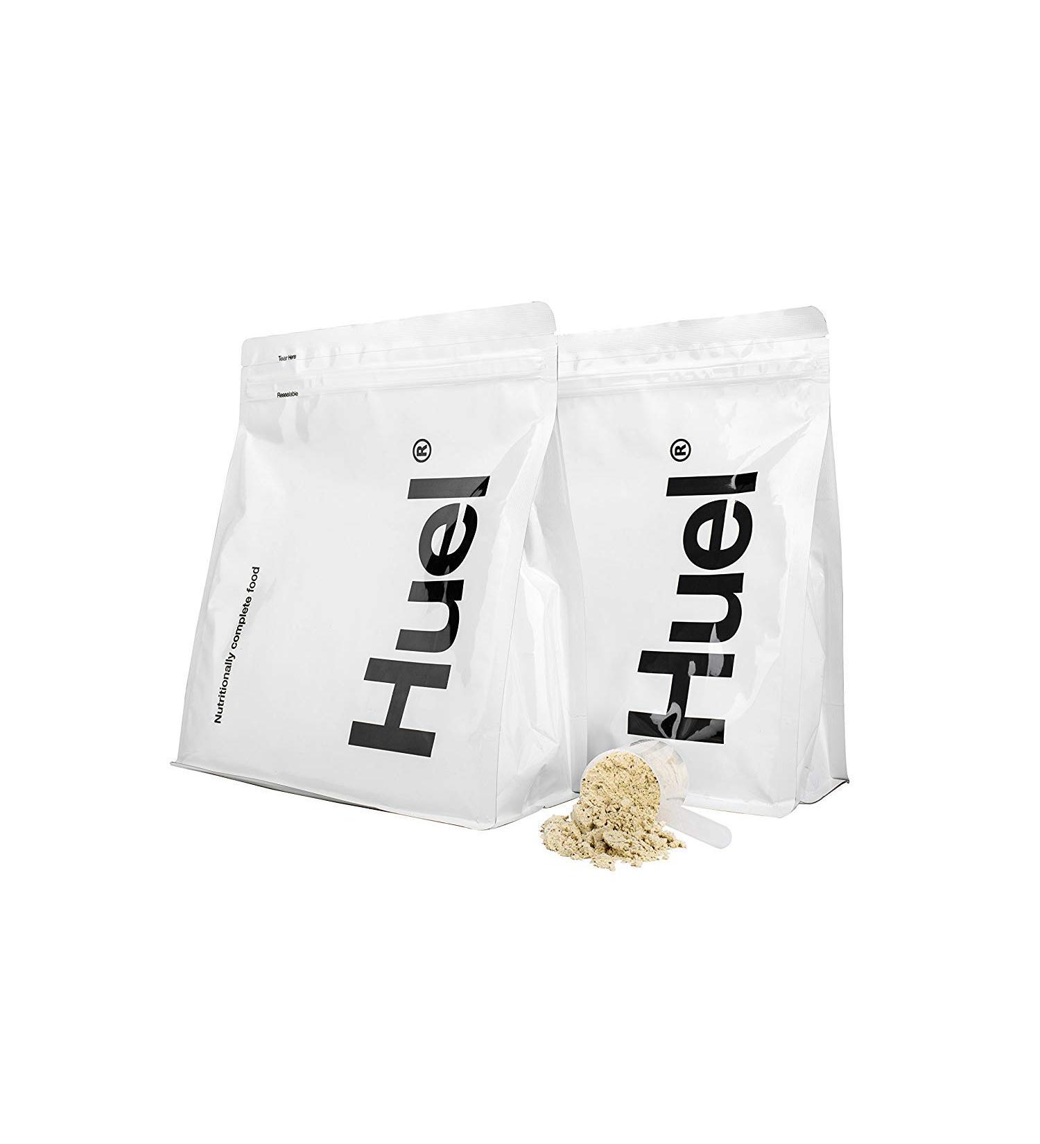 Huel Vanilla Flavor Nutritionally Complete 100% Vegan Powdered Meal - 2 Pouches (7.7lb) | 28 Meals - Buy Online on GoSupps.com