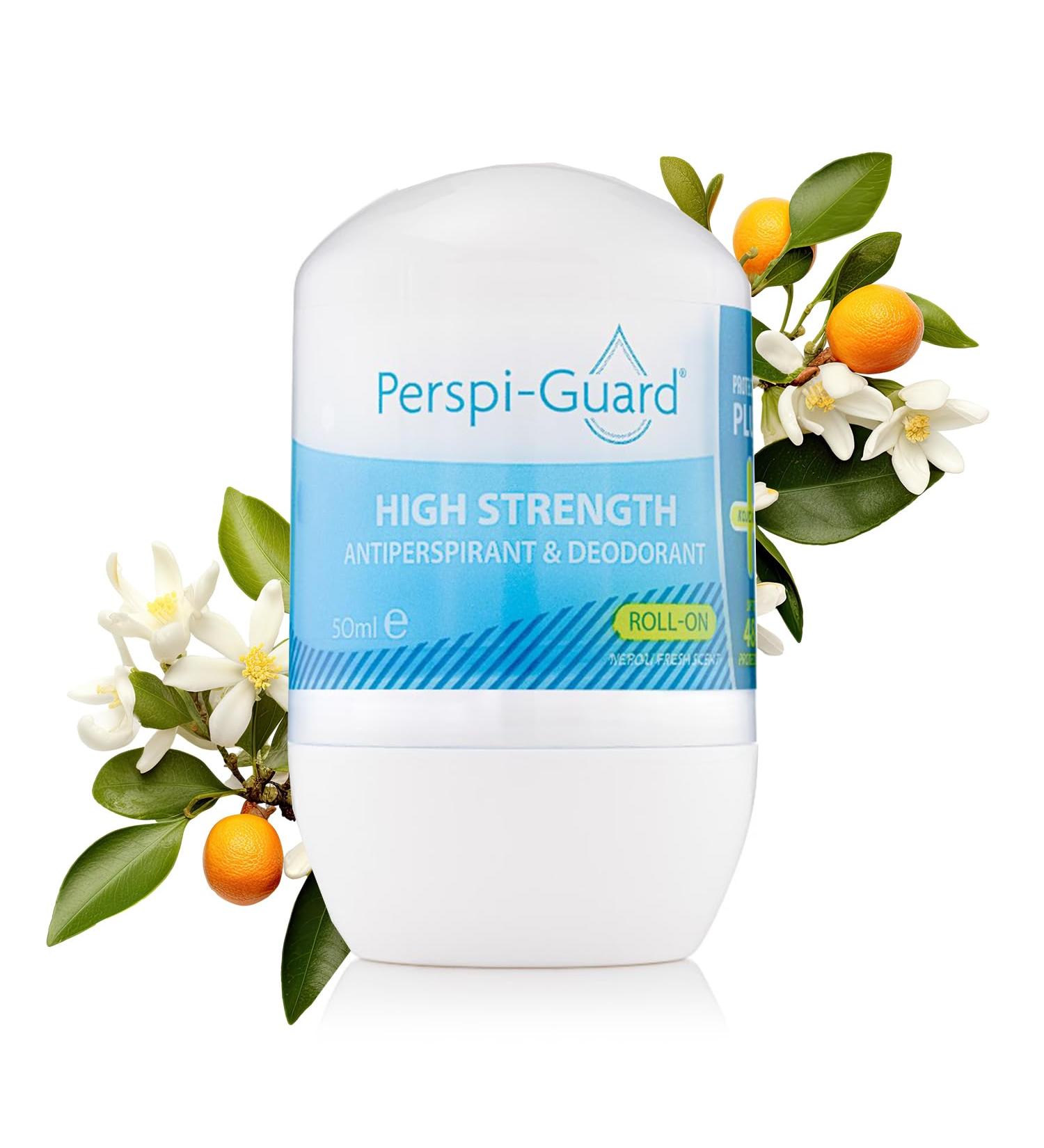 Perspi-Guard Roll-On Deodorant & Powerful Antiperspirant with Neroli - 48-Hour Scented Deodorant for Men & Women to Prevent Sweating and Odor with Aloe Vera & Kojic Acid - Buy Online on GoSupps.com