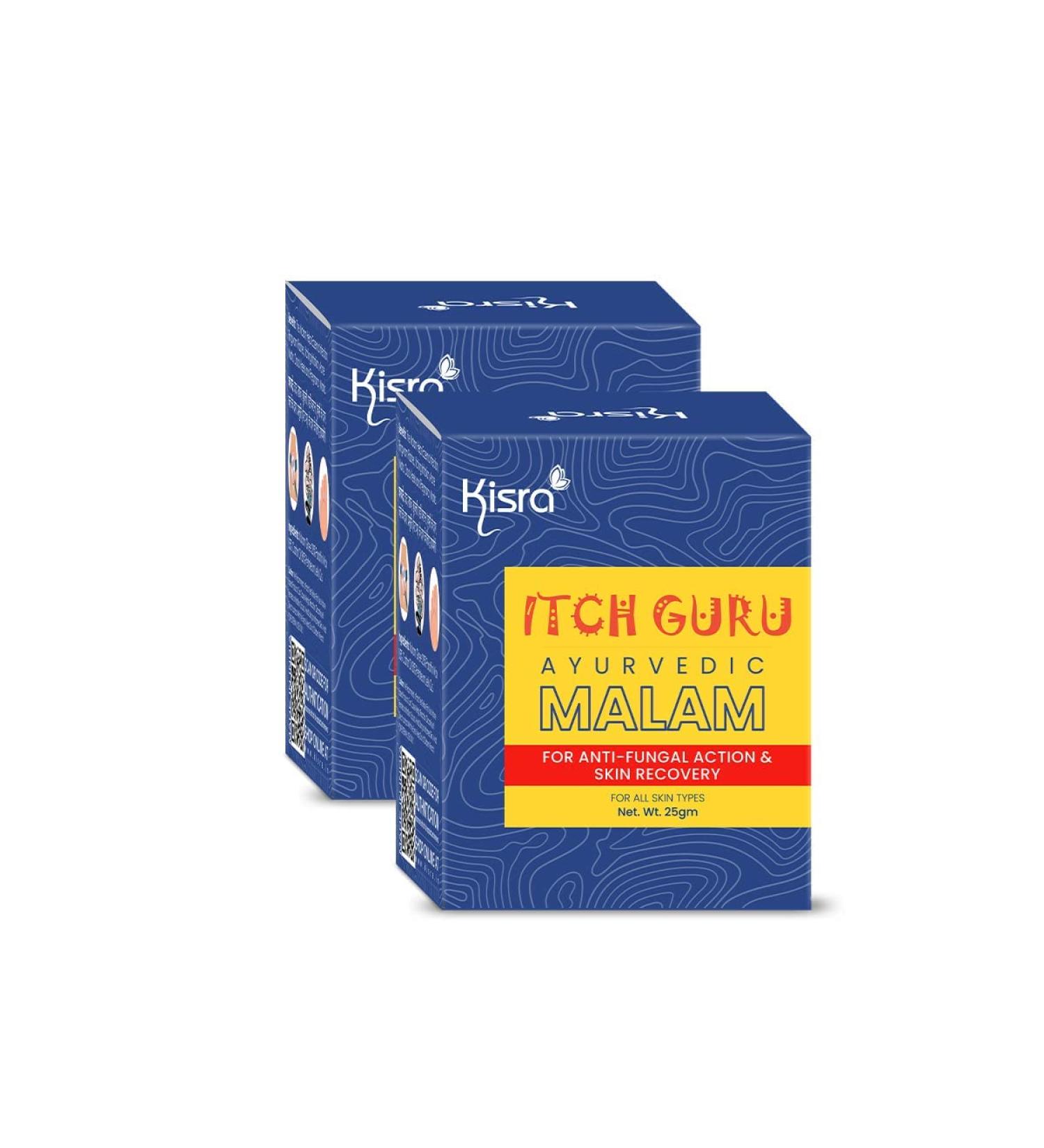 Boomers Itch Guru Ayurvedic Malam for Anti-Fungal Infection Itching & Skin Recovery for All Skin Types 25gm (Pack of 2) - Buy Online on GoSupps.com