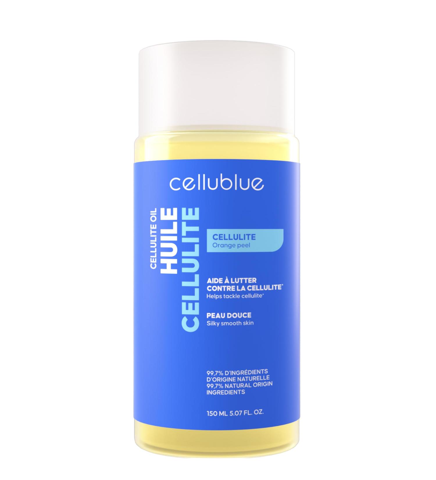 Huile de Massage Anti-Cellulite Cellublue Nouvelle formule surboost e en 4 super-aliments Naturelle Palper-Rouler Simplifi Id ale pour la ventouse cellulite Parfum Mono 1 - Buy Online on GoSupps.com