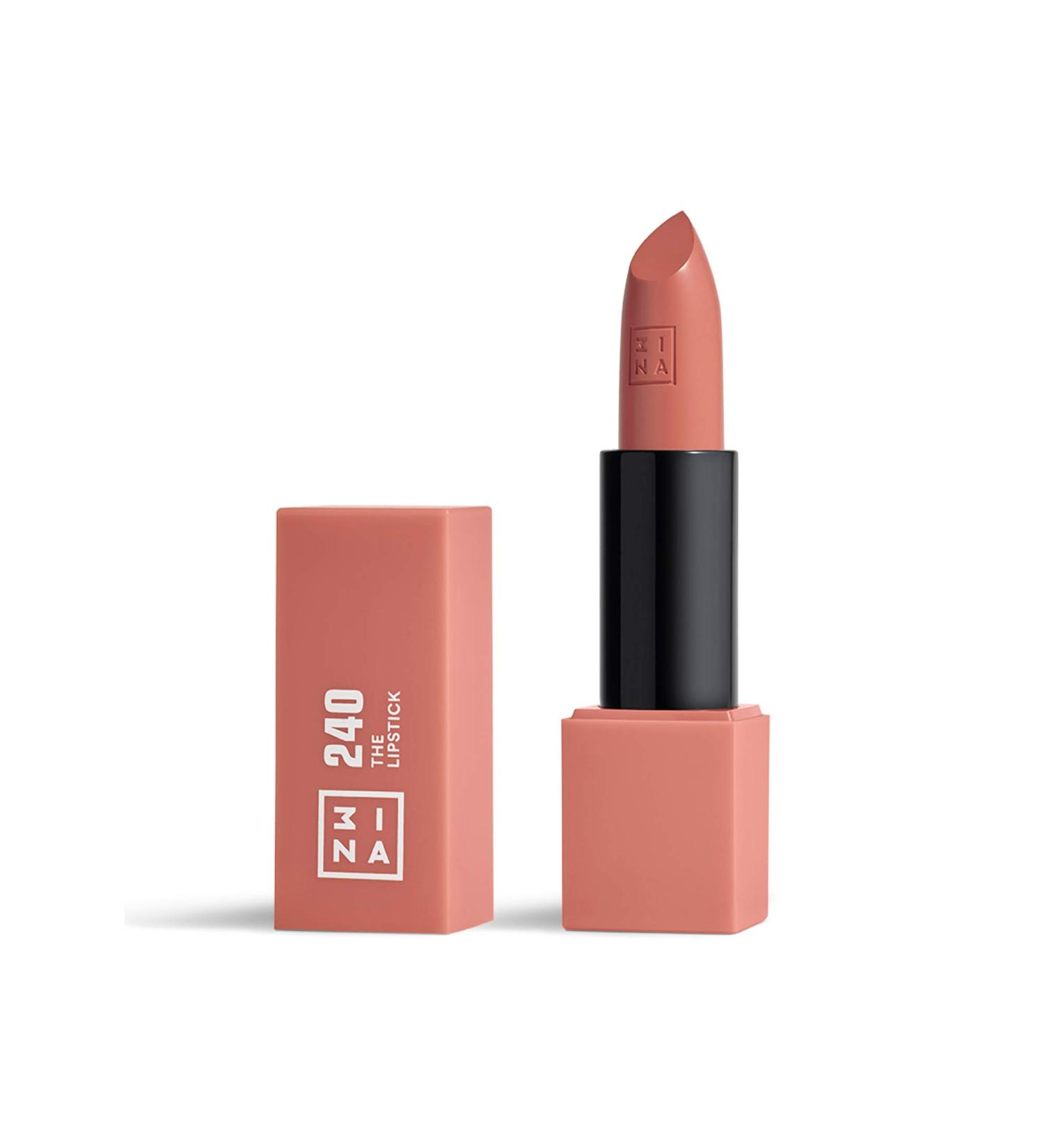 3INA MAKEUP Lipstick 240 - Medium Nude Pink with Vitamin E & Shea Butter - Long Lasting Matte Finish - Vegan & Cruelty Free - Buy Online on GoSupps.com