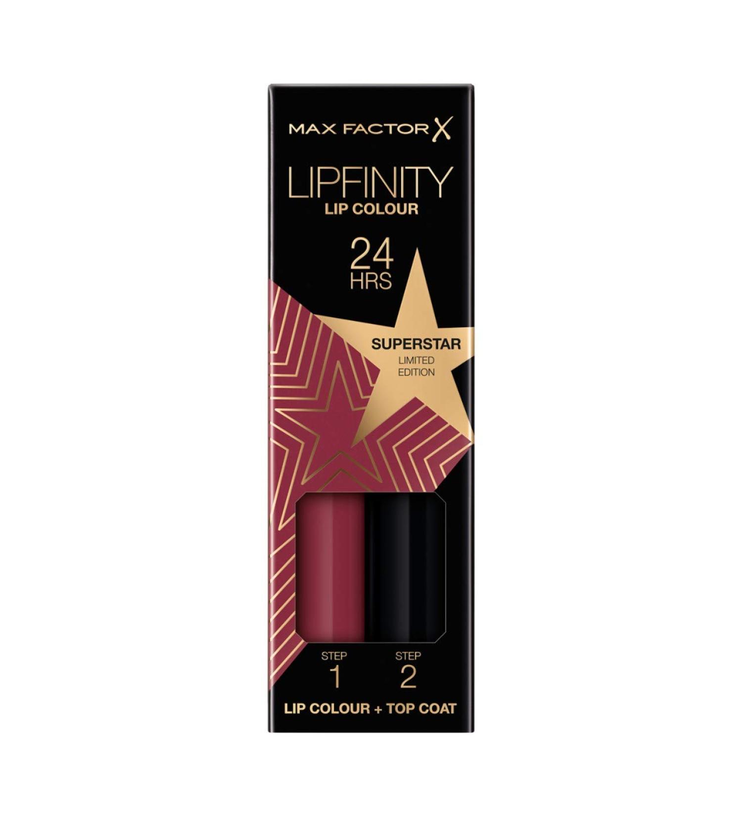 Max Factor Lipfinity Liquid Lipstick Superstar 86 - Long-Lasting 2 Count Pack - Buy Online on GoSupps.com