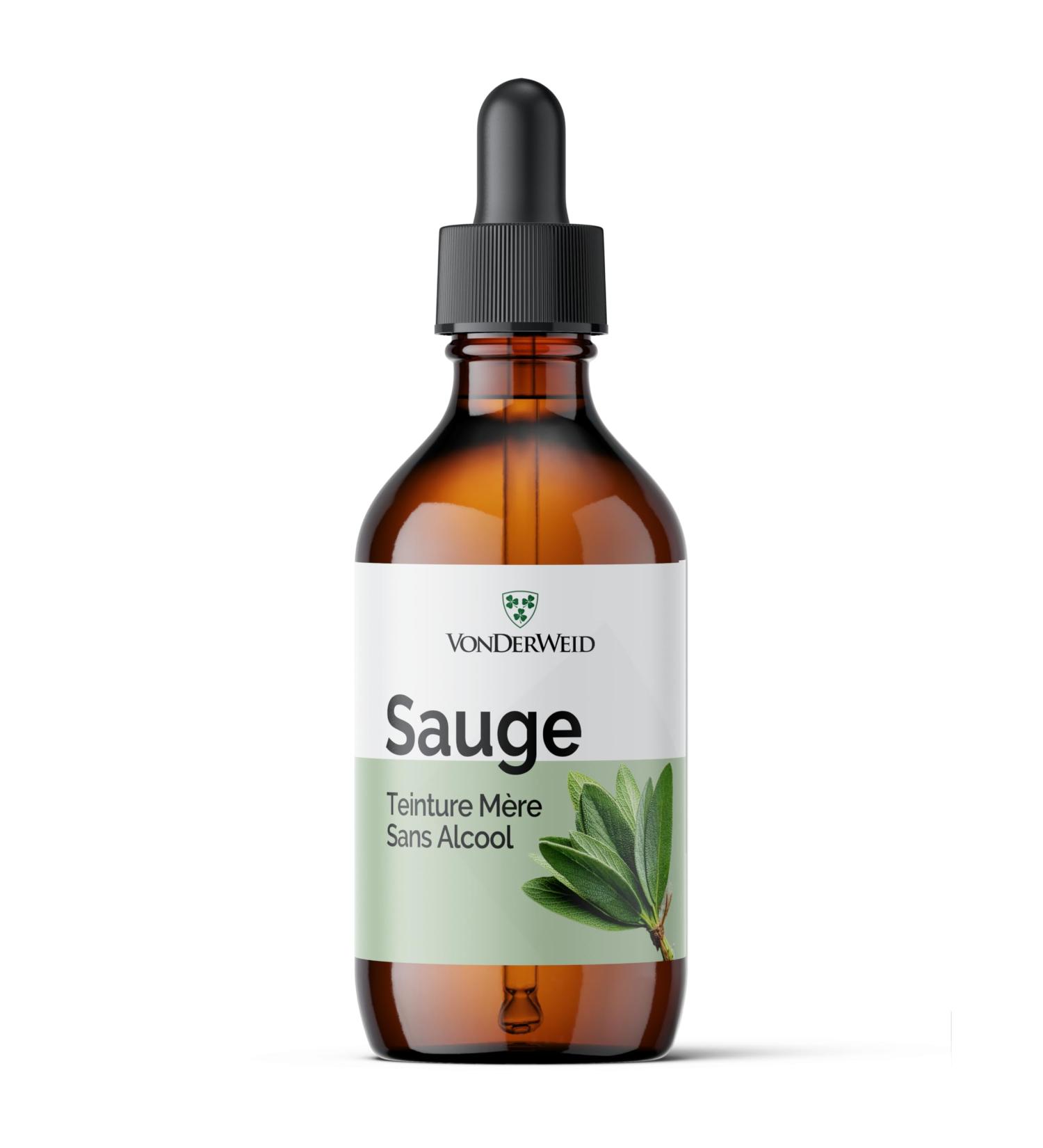 Vonderweid - Alcohol-free Mother Sage Tincture | Glycerin Extract | Sage Drops | Ultrasonic Extraction | Salvia Officinalis Food Supplement | Vegan Alcohol-free | 100ml - Buy Online on GoSupps.com