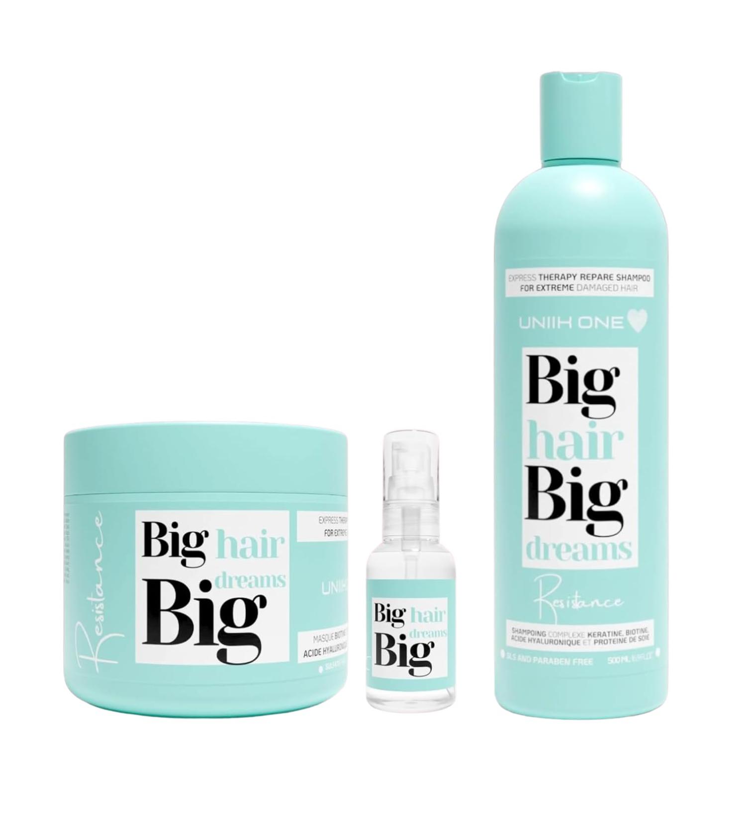 UNIIKON - Shampoo Mask and Serum Set - Nourishing and Moisturizing - Repairs Strengthens and Sublimates the Scalp - Fragile Hair - Resistance Range - Buy Online on GoSupps.com