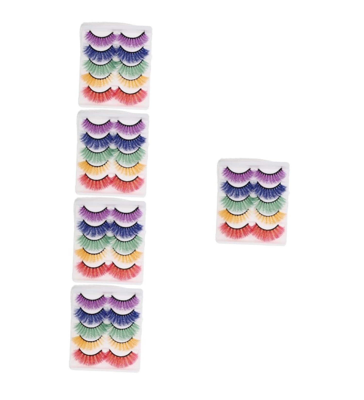 FRCOLOR Ladies Suits Pairs Fake color extension Exaggerated Look colorful halloween Beauty rainbow Imitation cosplay Miss Red Suits - Buy Online on GoSupps.com