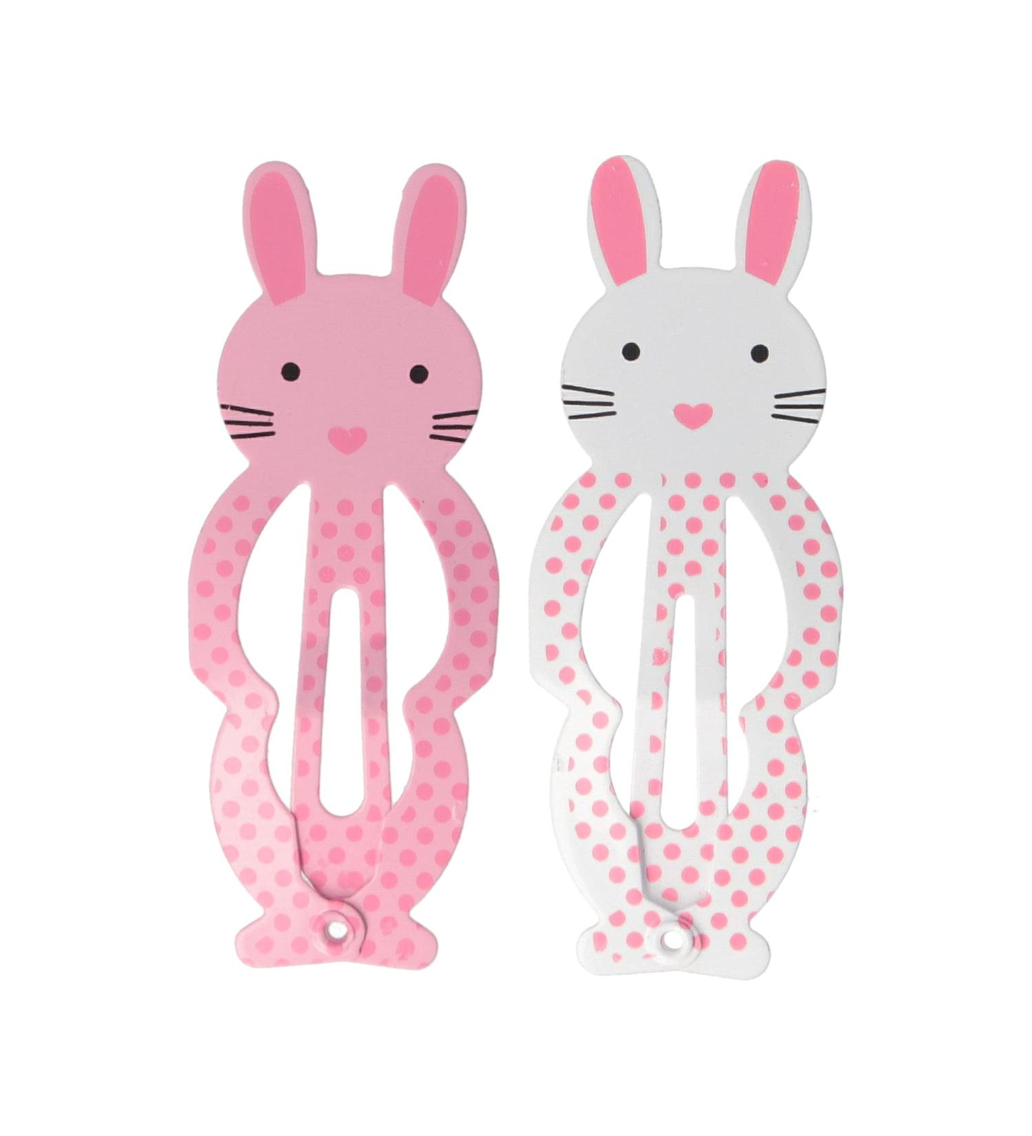 Solida Kids Hair Clips Click Clack Print Rabbit 2 pieces