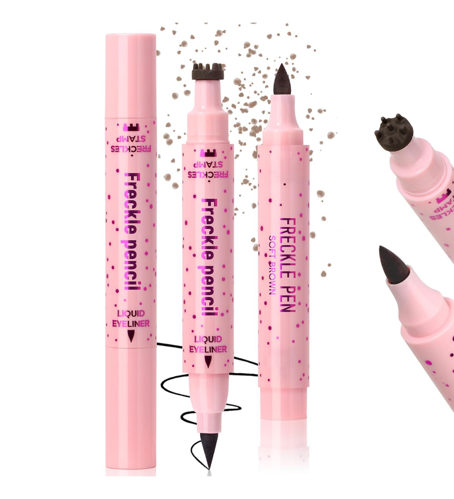 Noerrors Stylo tampon tache de rousseur naturellement r aliste 2 en 1 liner tampon tache rousseur maquillage faux taches de rousseur imperm able #Marron clair 01 - Buy Online on GoSupps.com