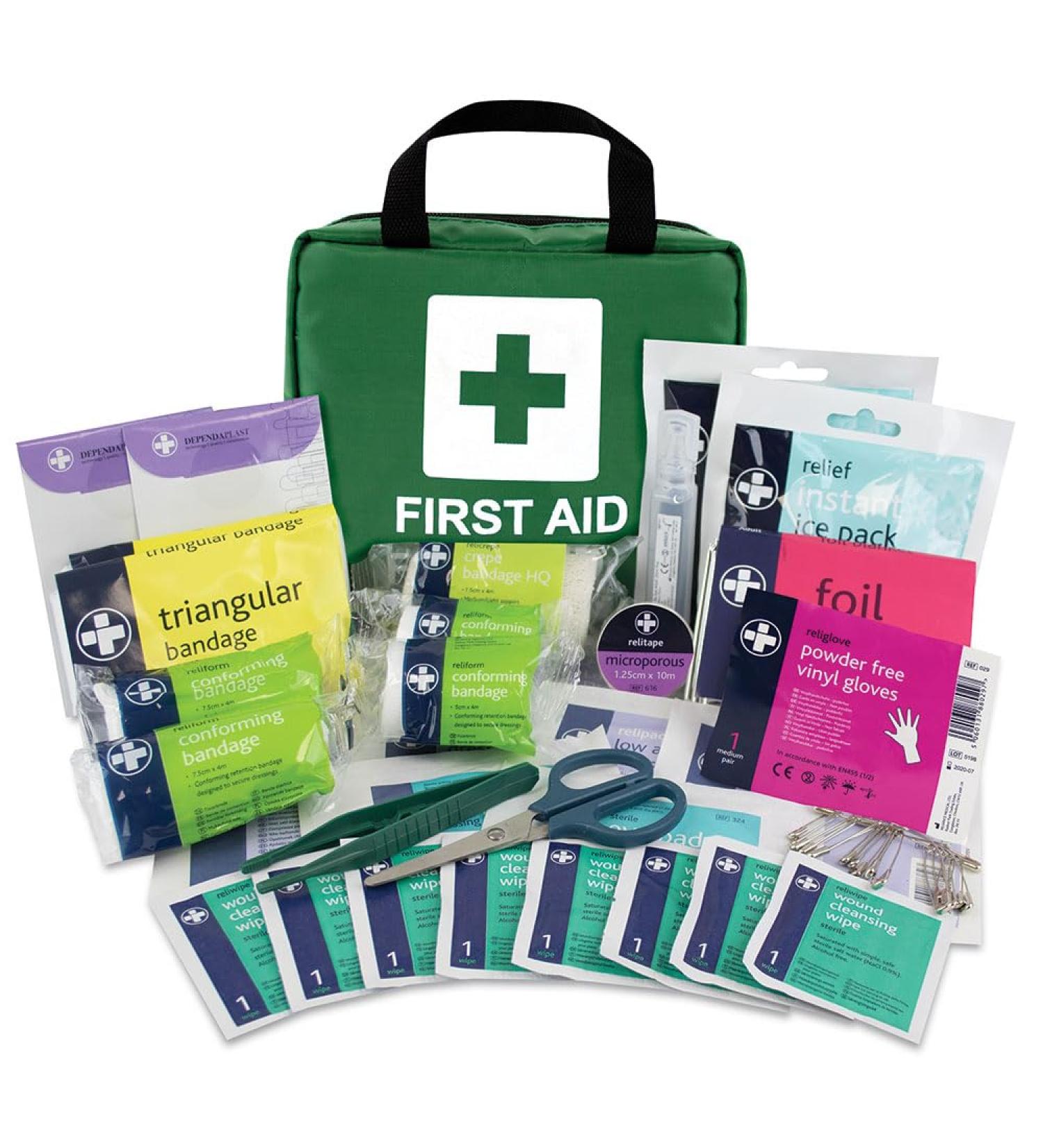 Buy Lewis Plast Premium 90-Piece First Aid Set - Eye Rinse Ice Packs & Emergency Kit for Home Office Travel & Car - Green - Buy Online on GoSupps.com