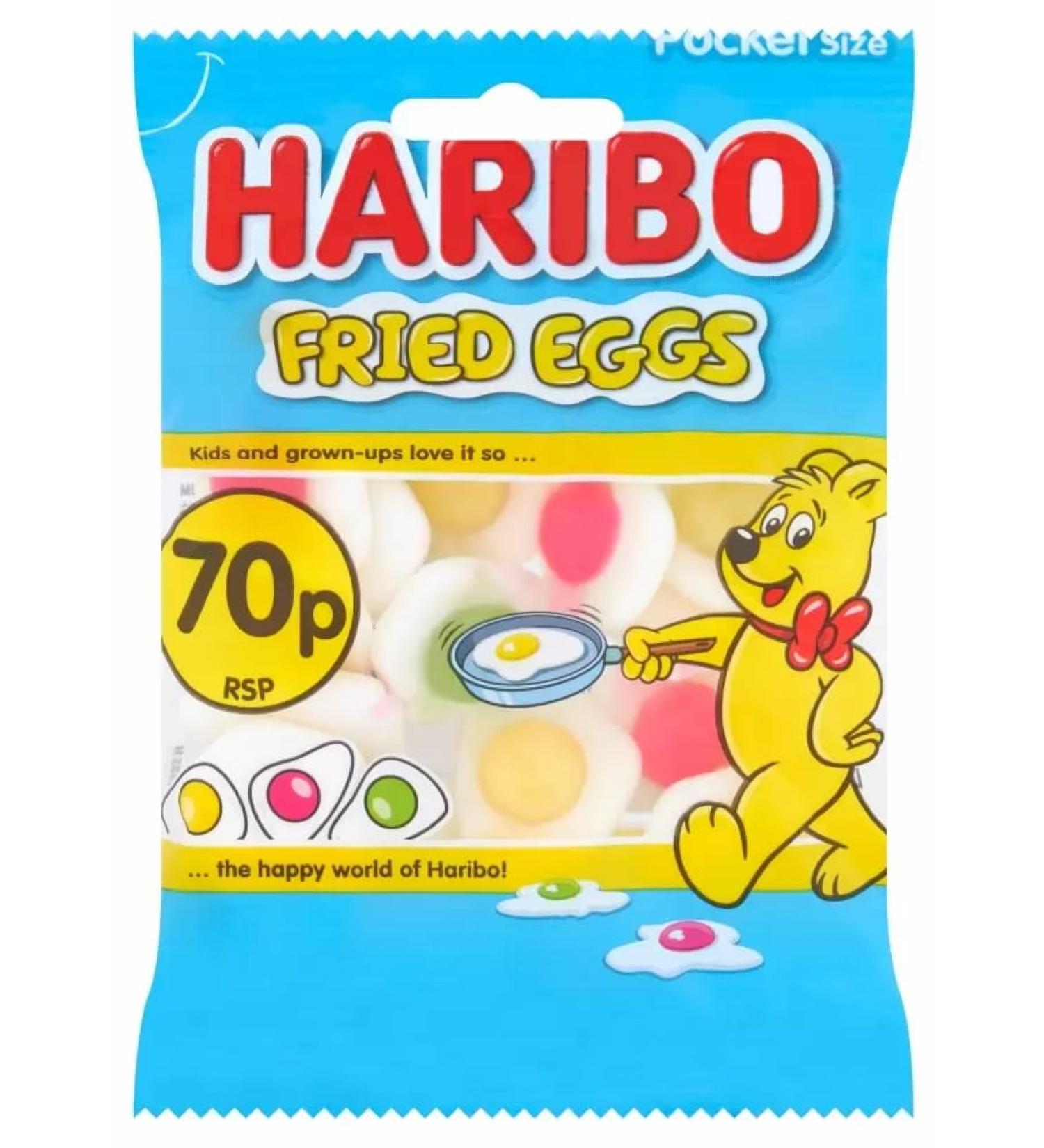Haribo Fried Eggs Share Size Sweet Treats 60g Bags Kids Childrens Goody Party Bags 10 Multi Packs