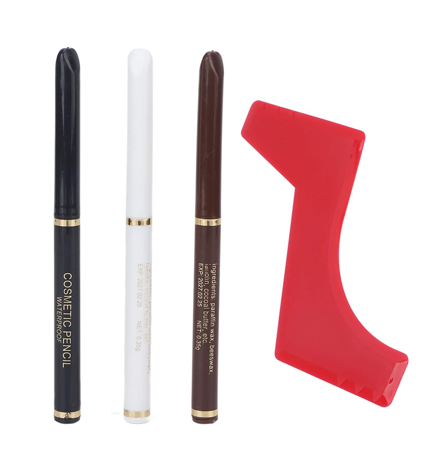 MIMEITOPA for beard shape template ergonomic design for precise cheek line neck line jaw line goatee sideburns styling waterproof long lasting mechanical pencil set with 3 colors - Buy Online on GoSupps.com