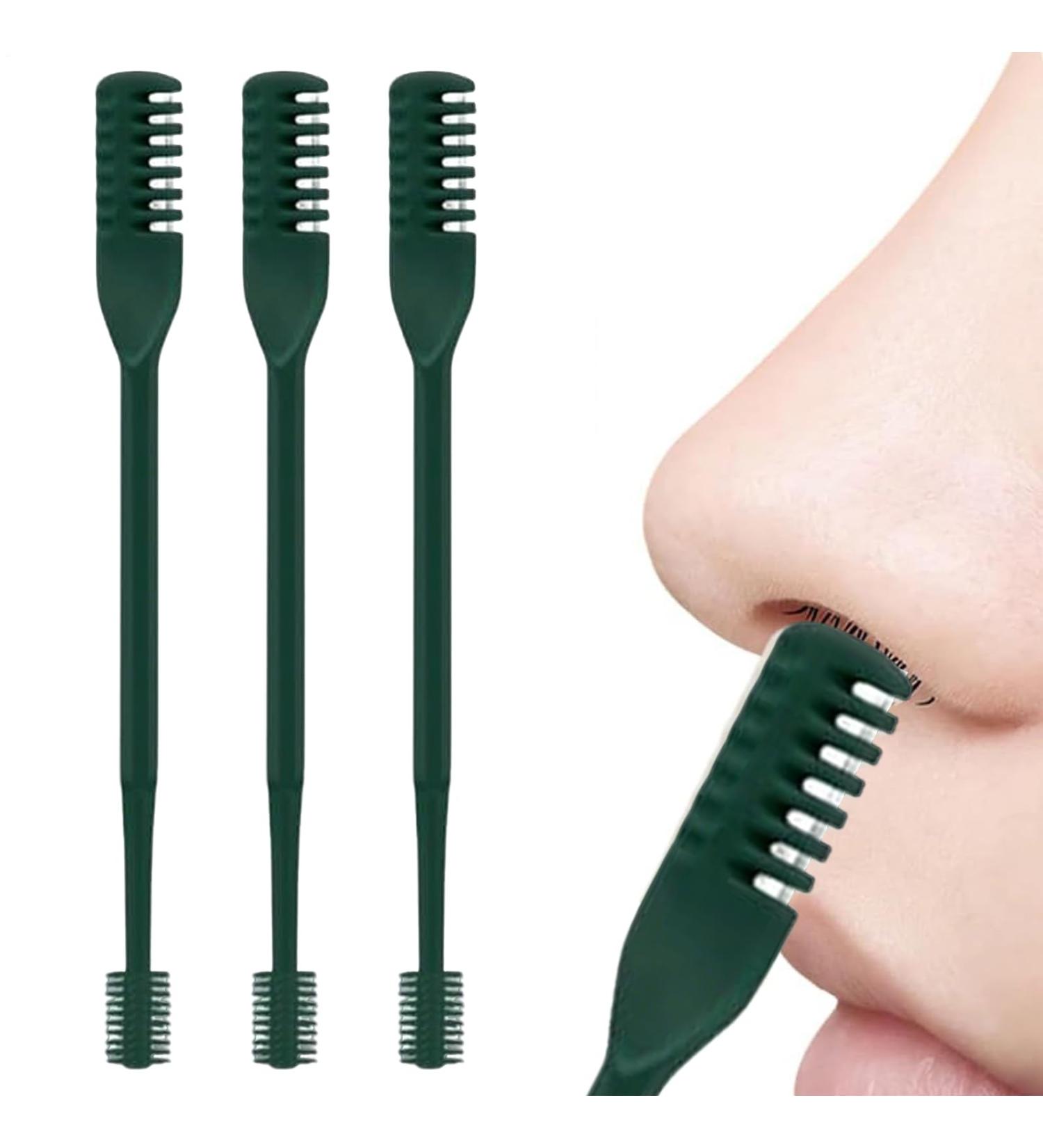 Fellflying Nose hair trimmer for women double head nose hair trimmer 3 parts 360 degree rotating shaver for care cutting and shaving dark green - Buy Online on GoSupps.com