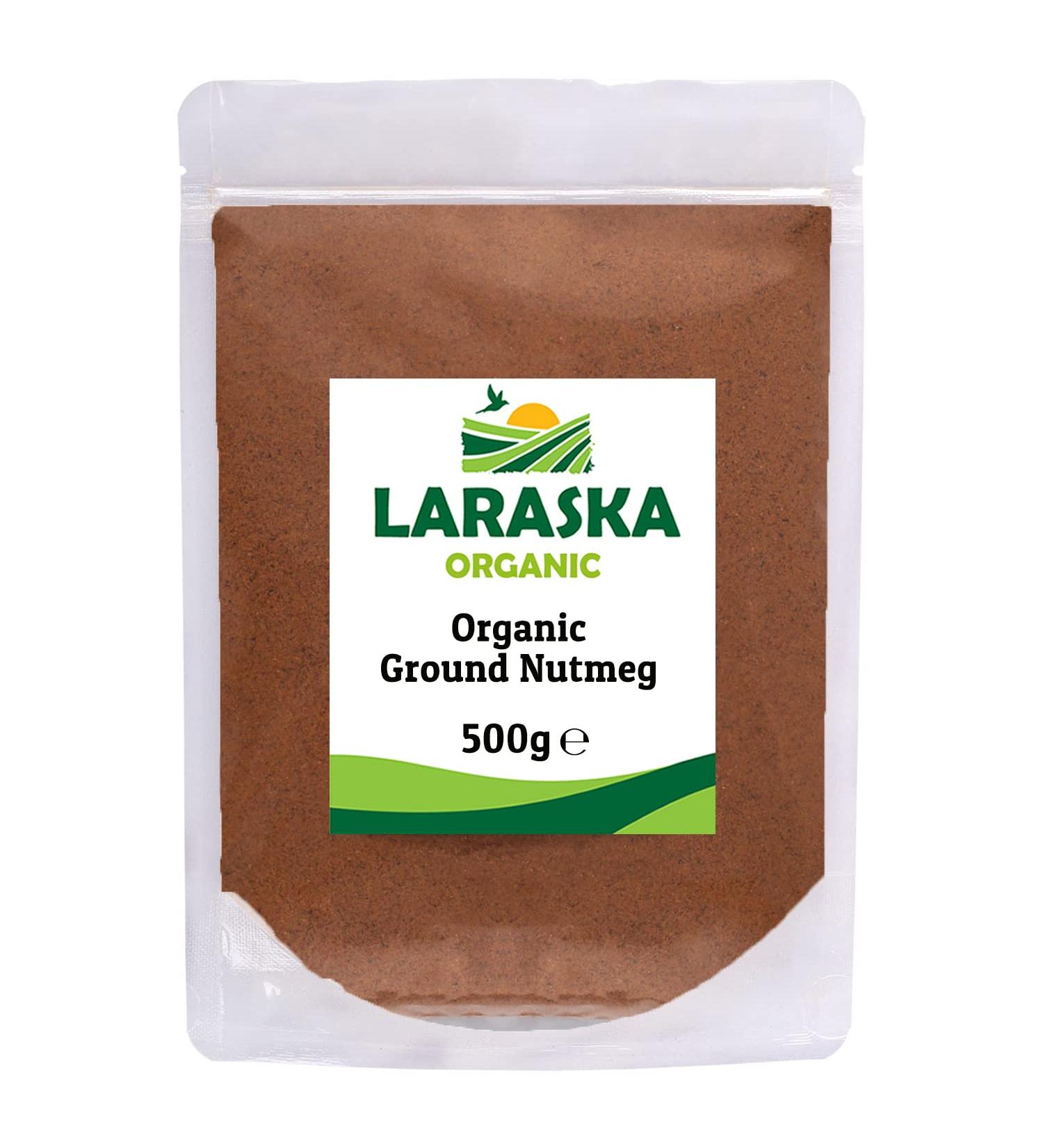 Organic Ground Nutmeg 500g - Warm Nutty Flavour Perfect Autumn Spice Organic Nutmeg Powder Certified Organic
