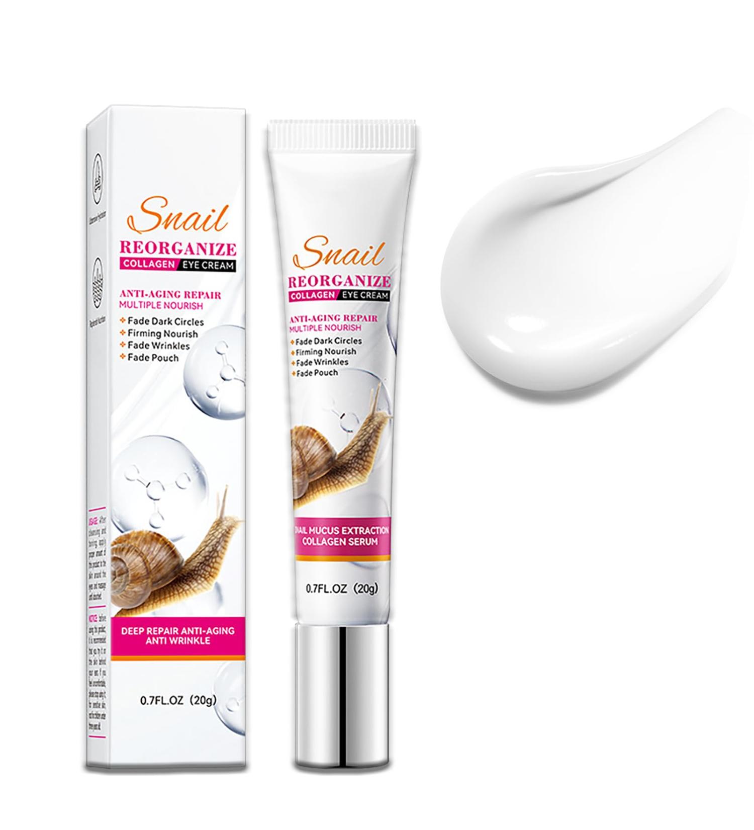 Snail Eye Cream Anti Aging - Under Eye Cream for Dark Circles and Puffy Eyes - Snail Eye Cream for Dark Circles - Eye Bags Remover Reduce Dullness Restore Radiance - Firm Lift Moisture Hydrating Plump - Buy Online on GoSupps.com