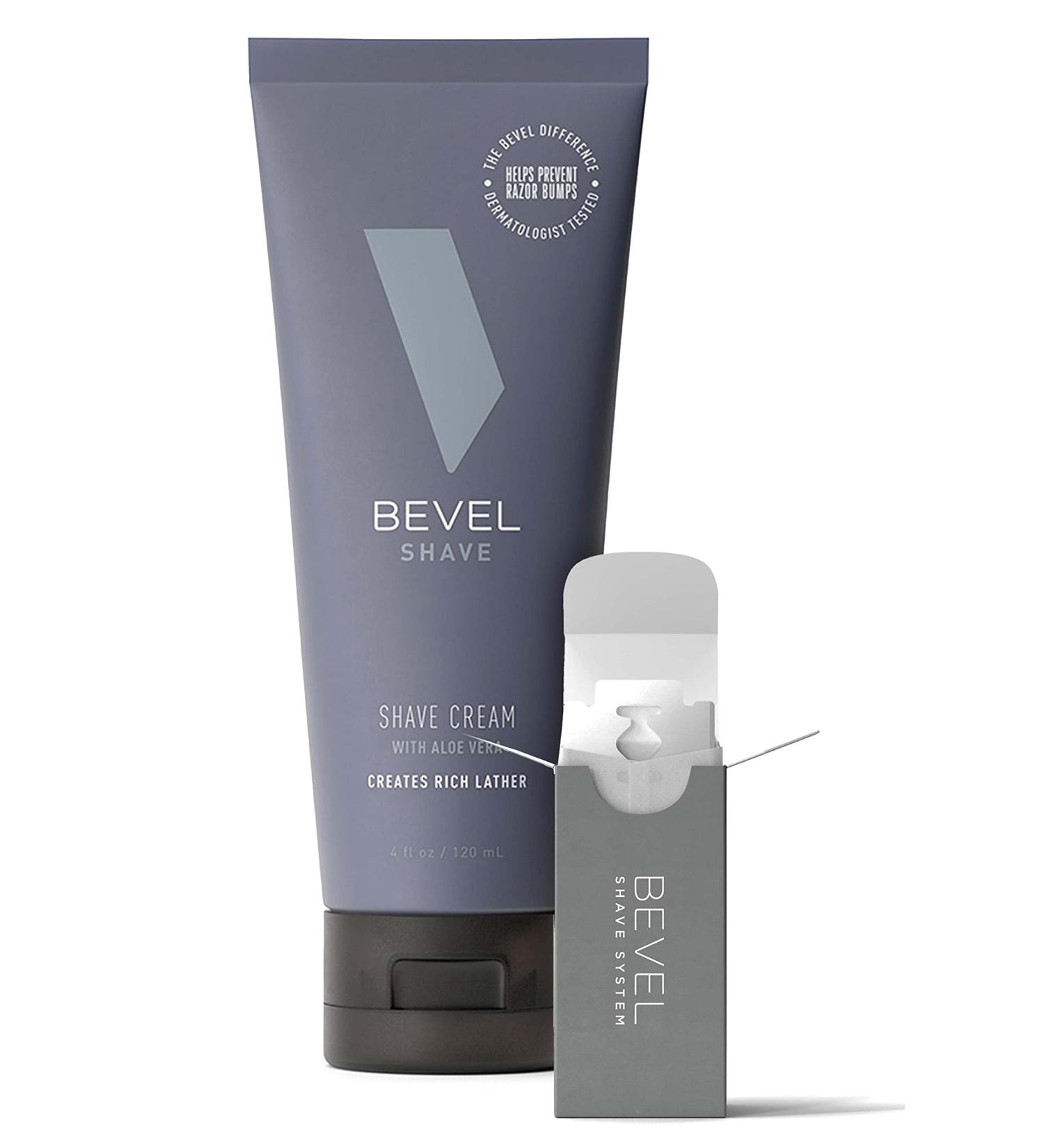 Bevel Razor Blades & Shave Cream Bundle - 20 Safety Razor Blades & Shaving Cream for Men | Reduce Skin Irritation and Prevent Razor Bumps - Buy Online on GoSupps.com