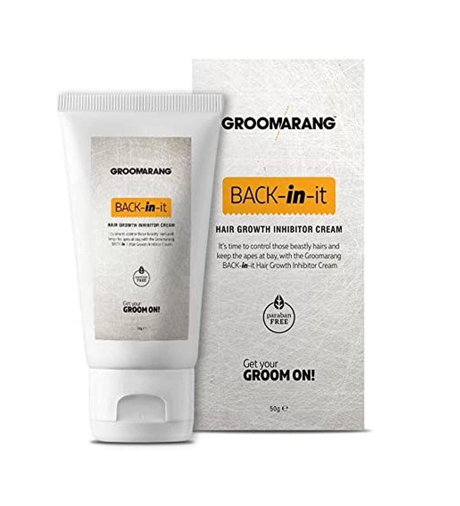 Groomarang Hair Growth Inhibitor Cream Permanent Body and Face Hair Removal - Modern Day Ant Egg Cream - Back In It - Paraben Free Hair Remover Cream Face And Body - MADE IN UK - 50G - Buy Online on GoSupps.com