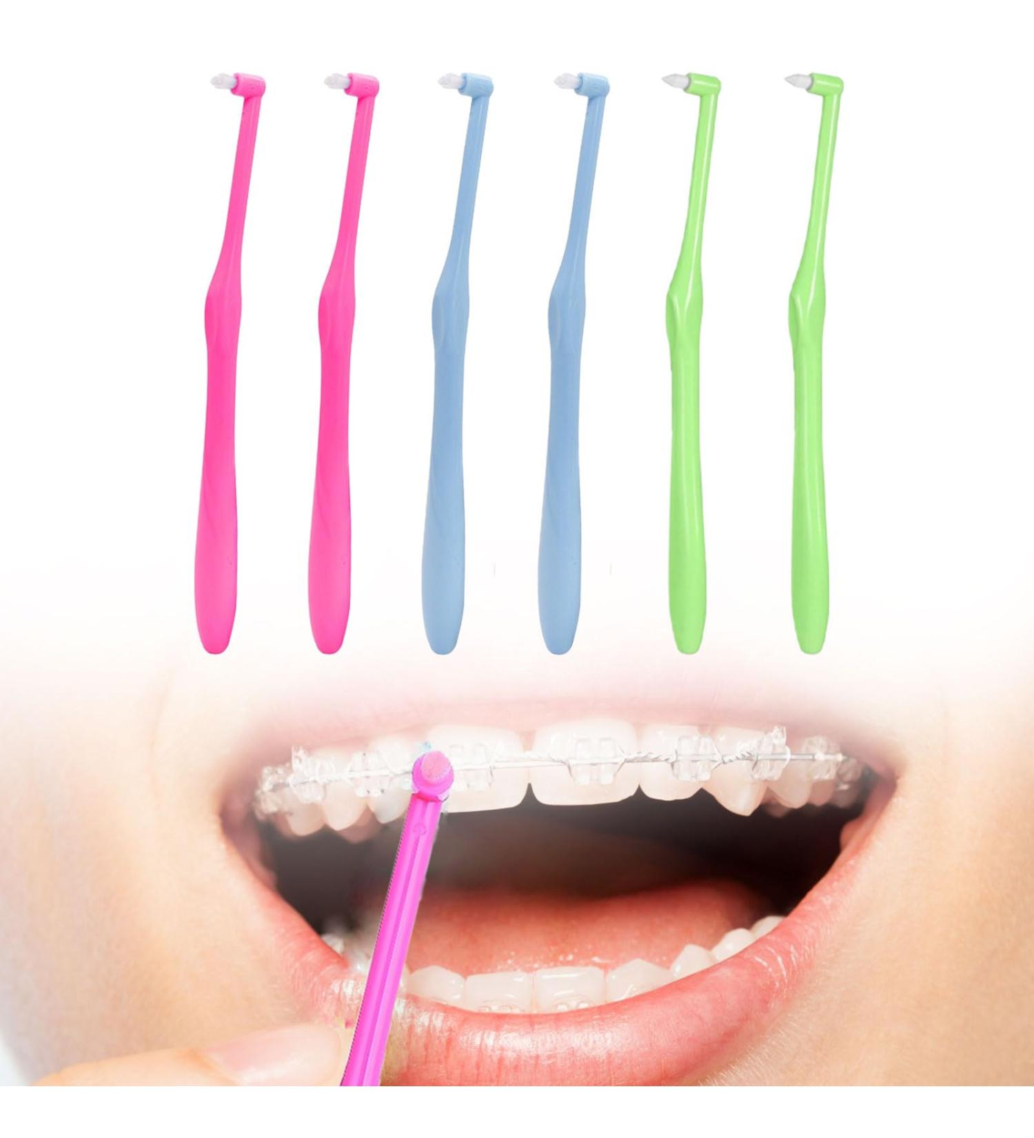 Intubated Raven Brush Set - 6 Mini Toothbrushes for Precise Dental Cleaning | Gap & Bridge Care - Buy Online on GoSupps.com