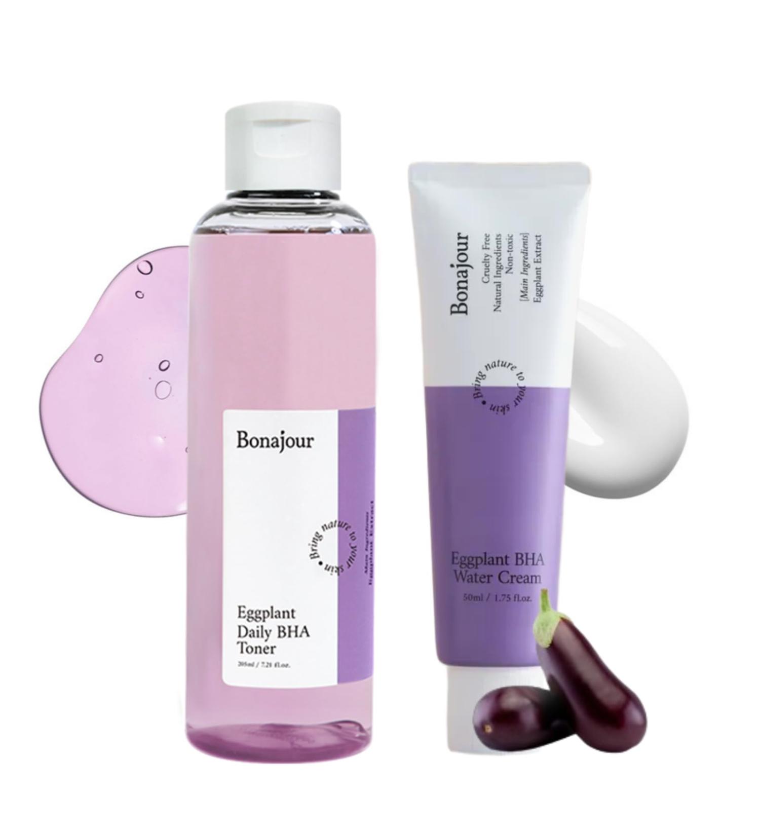  BONAJOUR Eggplant Daily BHA Toner & Cream Duo 7.2+1.7 fl.oz - Buy Online on GoSupps.com