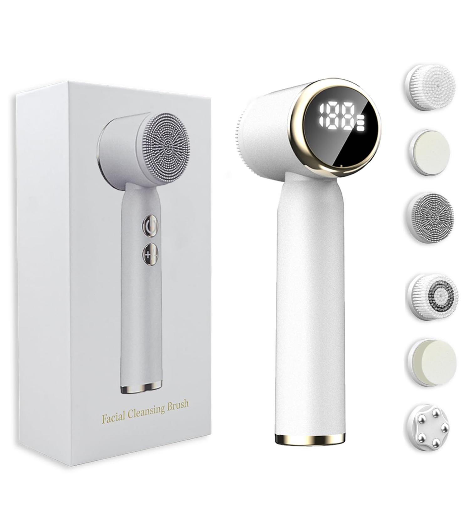 Buy KissDate 6 in 1 Electric Facial Cleansing Brush - Waterproof Exfoliator with 6 Brush Heads | Perfect Gift for Teens & Adults - Shop Internationally - Buy Online on GoSupps.com