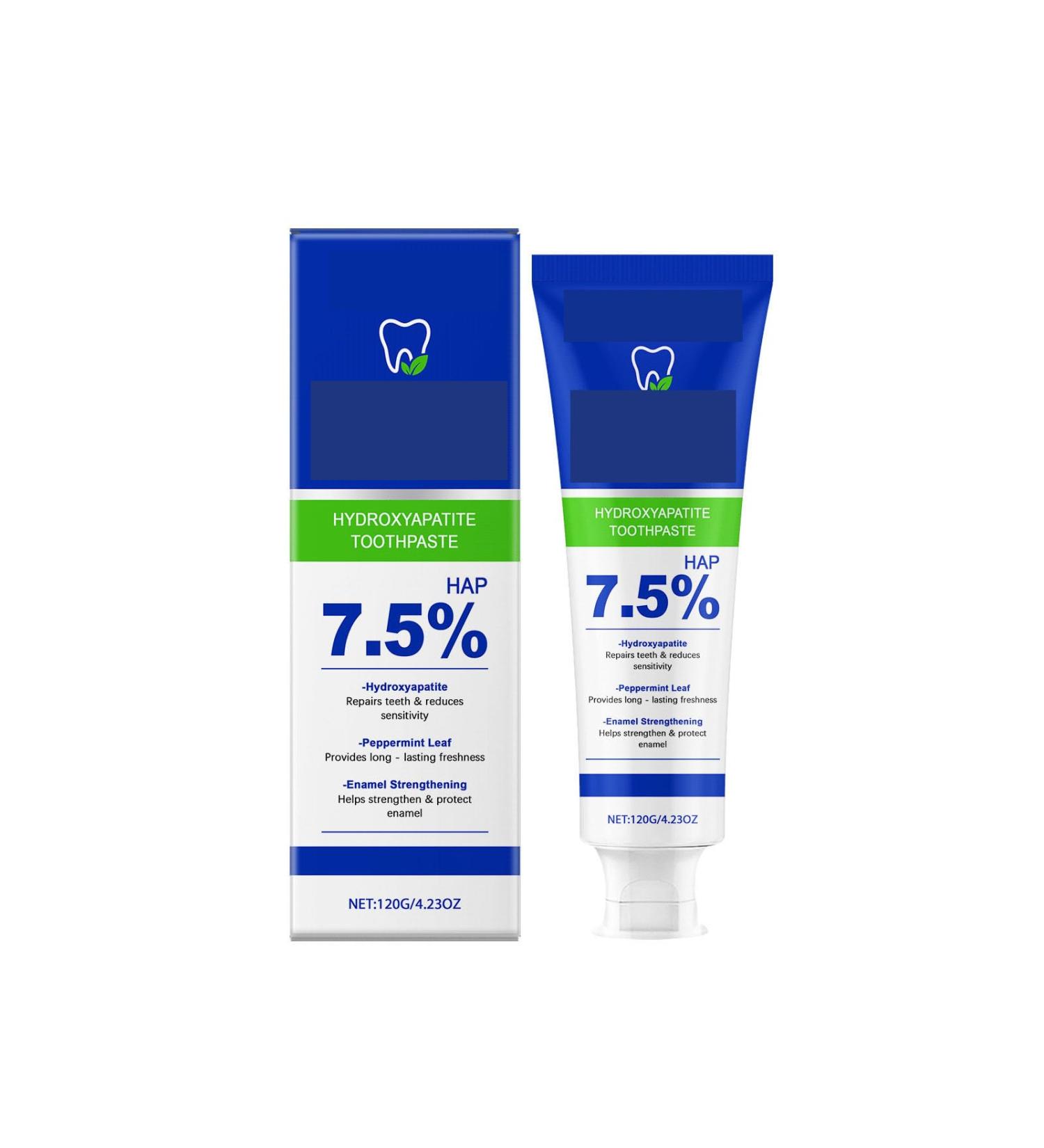 Hydroxyapatite Toothpaste HAP 7.5% Peppermint Leaf Enamel Strengthening Repairs Teeth & Reduces Sensitivity - Buy Online on GoSupps.com
