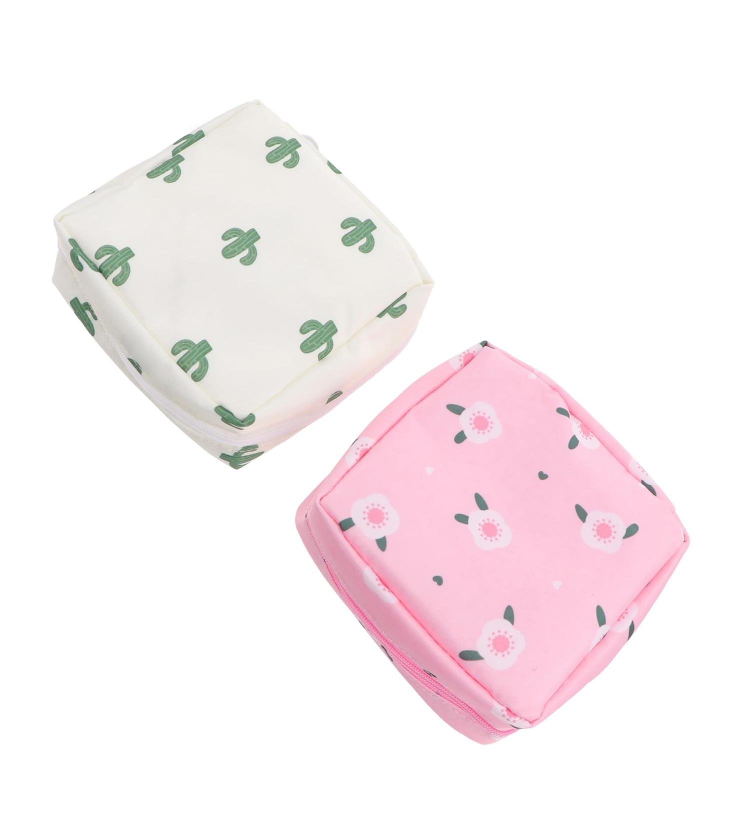 FRCOLOR 2pcs Sanitary Napkin Storage Bag - Stylish Zipper Period Kit for School & Travel - Oxford Cloth Mini Coin Purse Holder - Buy Online on GoSupps.com