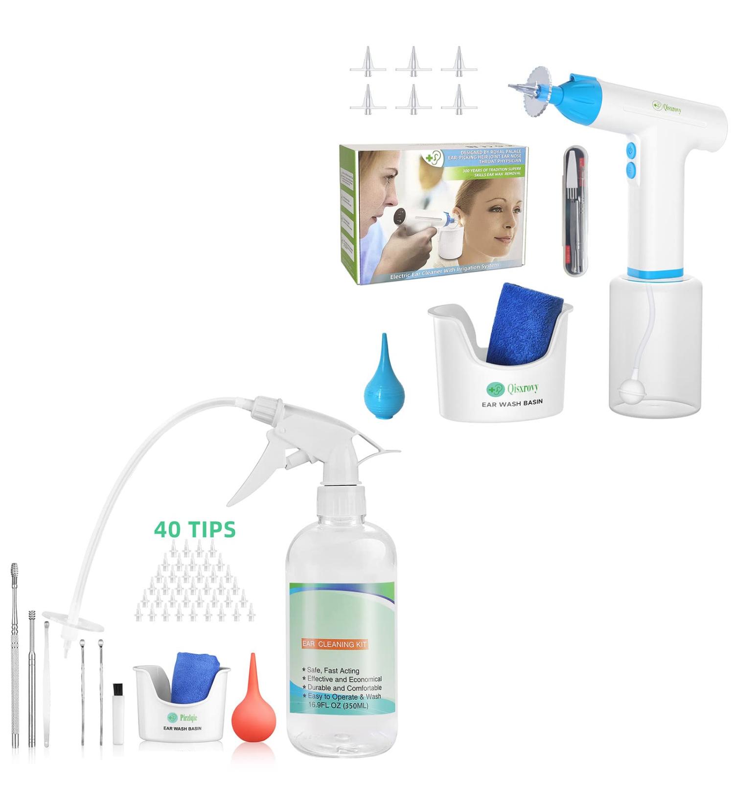 Electric Ear Wax Removal Kit | Safe & Easy Ear Cleaning for Adults & Kids - Ear Wax Cleaner & Ear Flush Kit - Buy Online on GoSupps.com