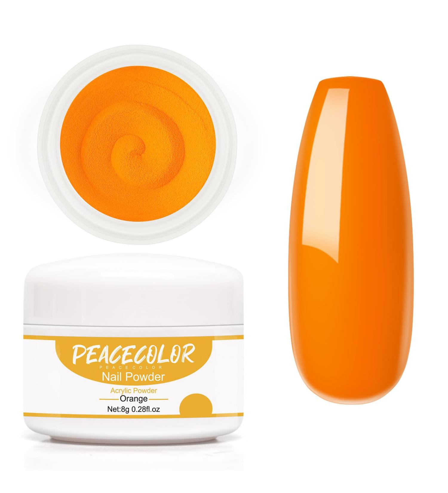 PEACECOLOR 8G Orange Acrylic Powder Professional Acrylic Nail Powder Long Lasting for Extension Nail Art No Nail Lamp Needed Professional for Home DIY Beauty Gifts color 159 - Buy Online on GoSupps.com