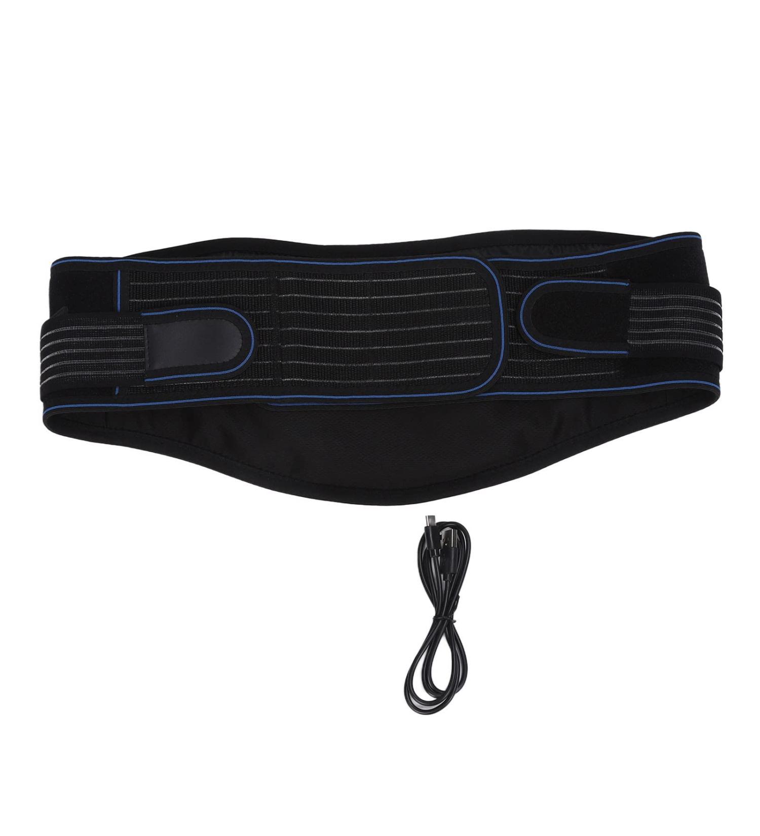 Buy Heated Back Support - Electric Waist Belt & Heating Pillows with 3 Heat Levels for Lower Back & Belly - Black - Buy Online on GoSupps.com