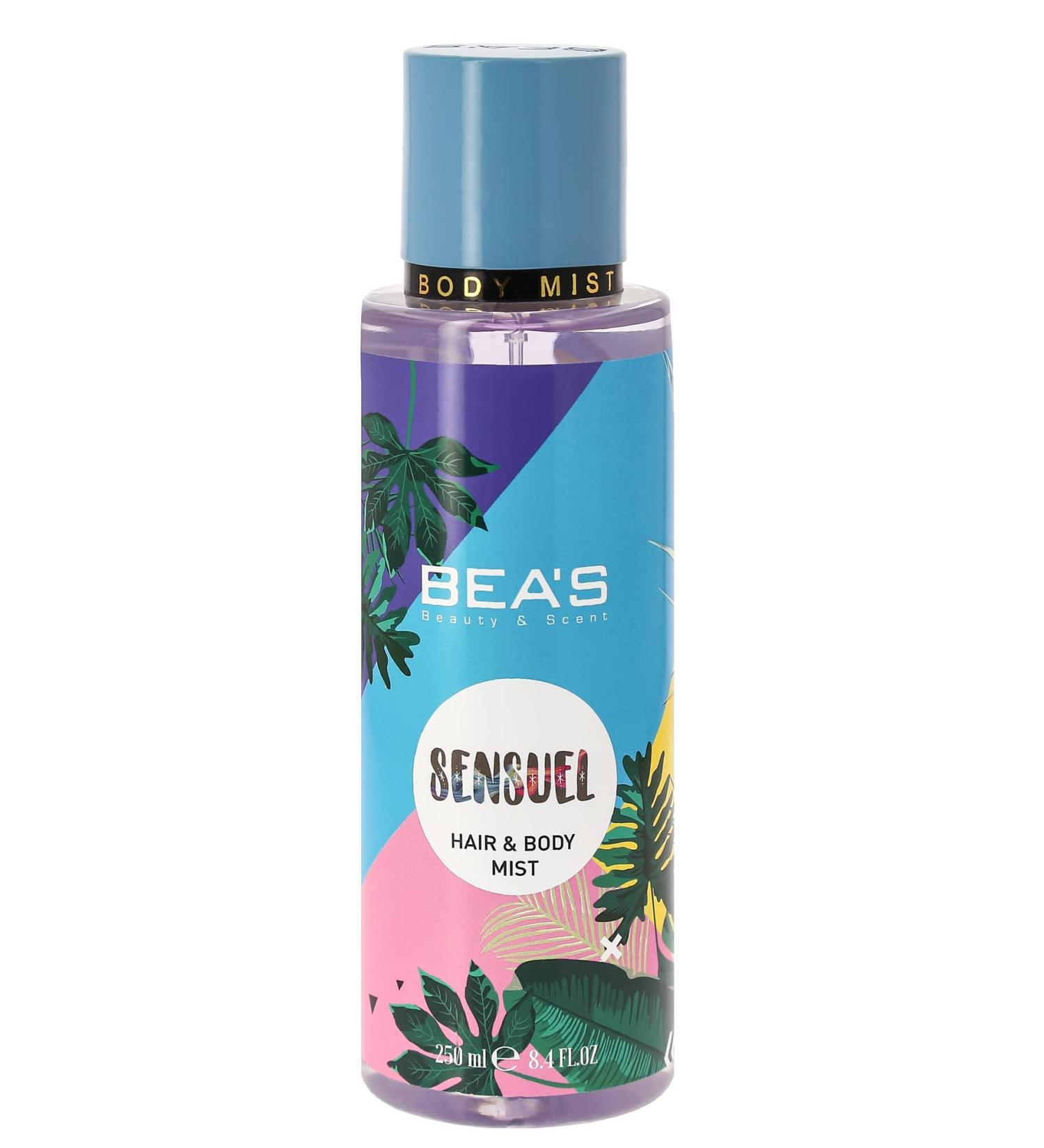 BEA'S Hair & Body Fragrance Mist 8.4 Fl Oz / 250 mL Sensuel Notes of Rose Jasmine Woody floral and fresh scent Almond Coconut Floral Lemon Raspberry Vanilla - Buy Online on GoSupps.com