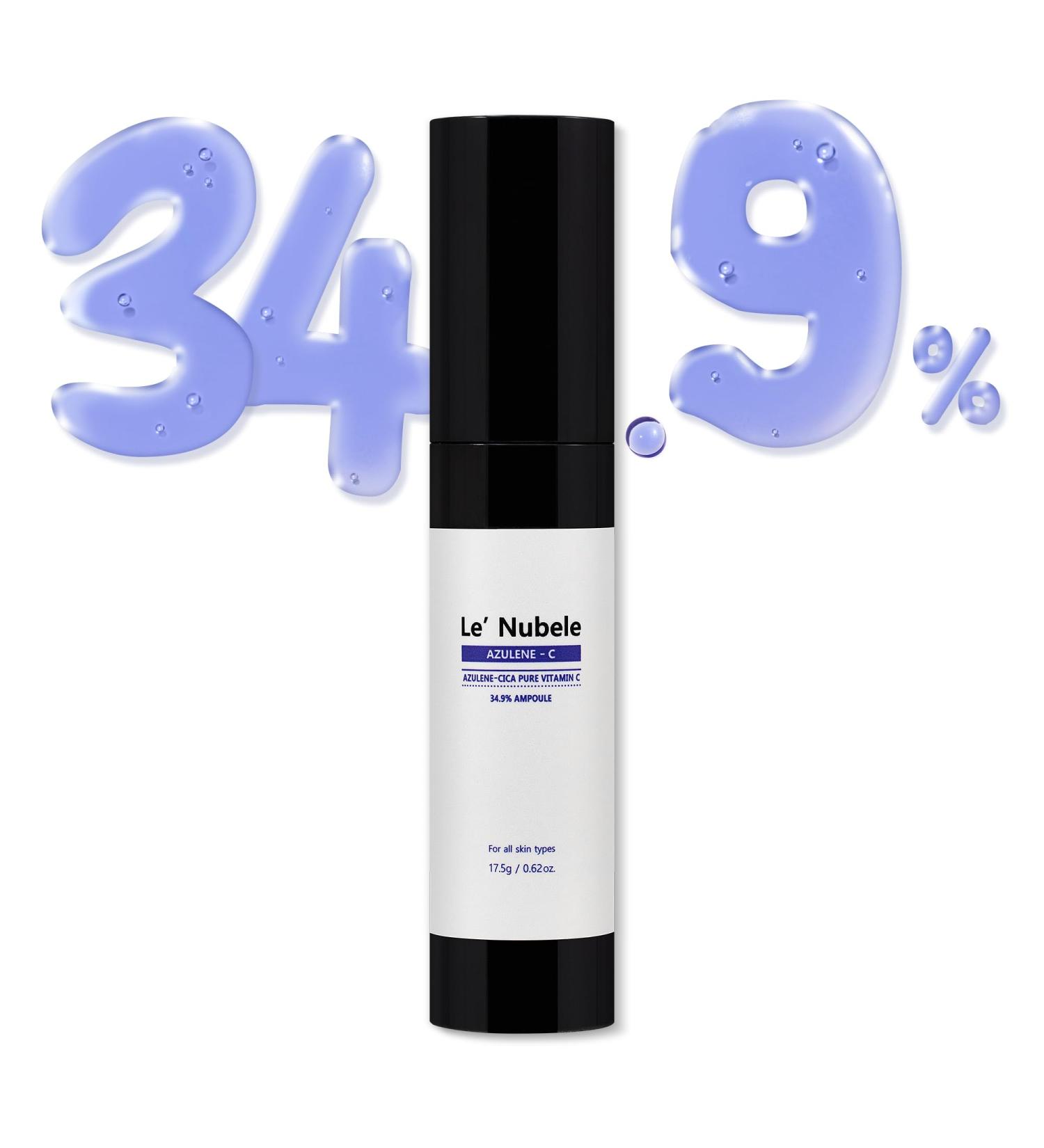 Le Nubele Azulene Cica Pure Vitamin C Ampoule 34.9% High-Potency Serum with DES Technology Ferulic Acid Centella & Peptides for Radiant Recharged Skin 17.5g / 0.62oz - Buy Online on GoSupps.com