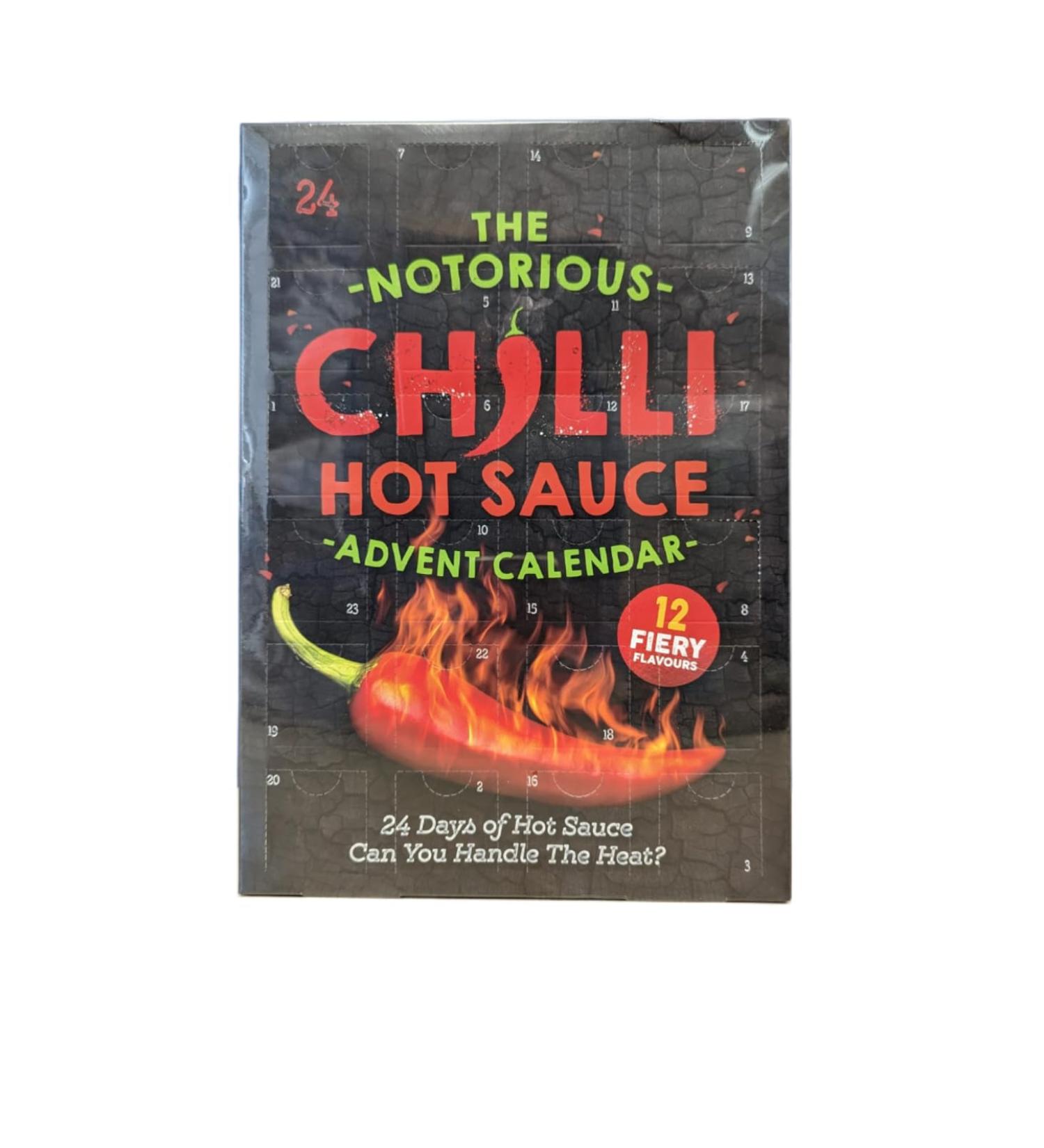 Spice Up Your Holidays: Hot Sauce Advent Calendar - 24 Days Christmas Countdown with 12 Fiery Chilli Sauces - Buy Online on GoSupps.com