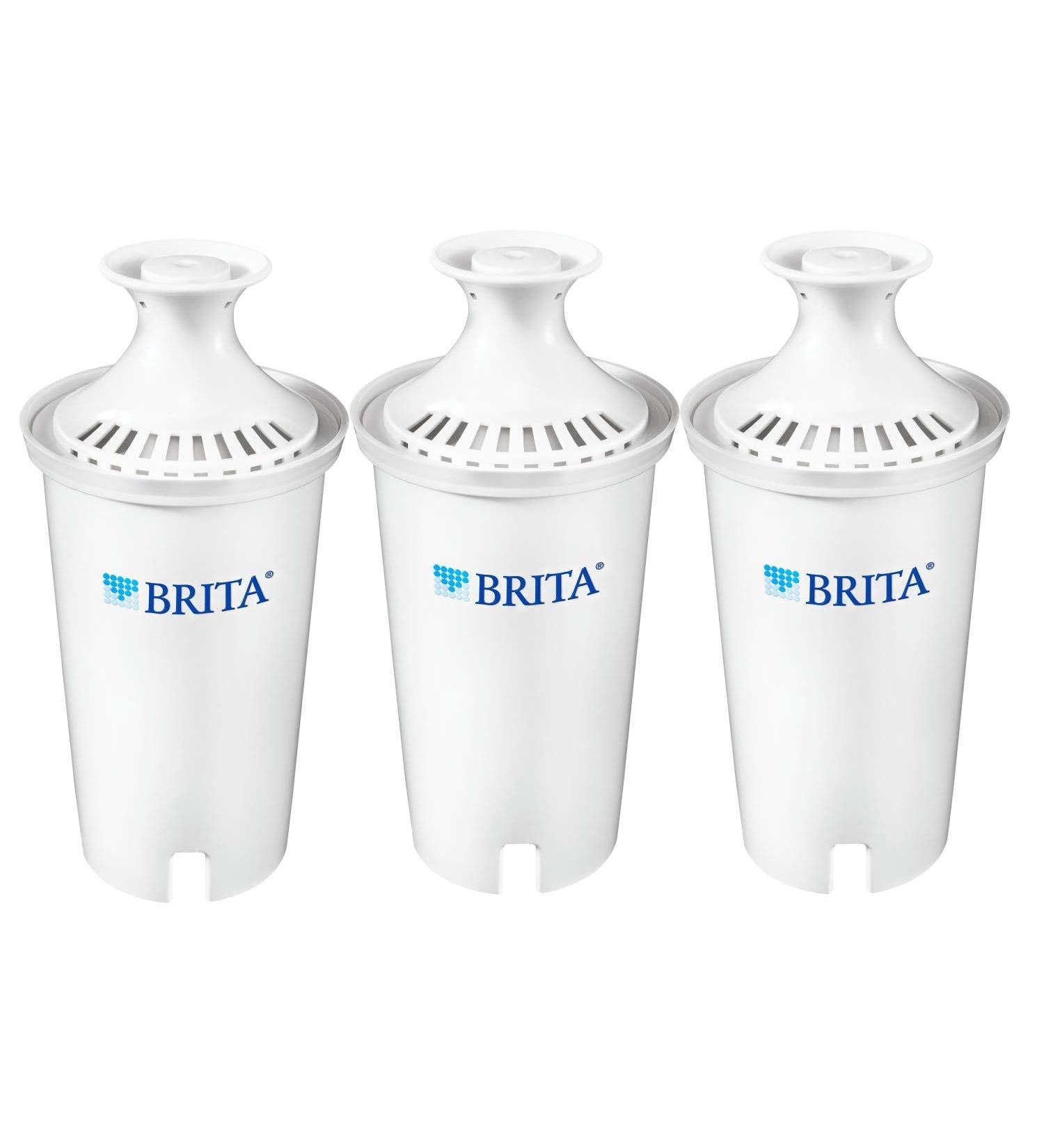 Brita Standard Water Filter Replacement - 3 Count, BPA Free for Pitchers & Dispensers - Buy Online on GoSupps.com