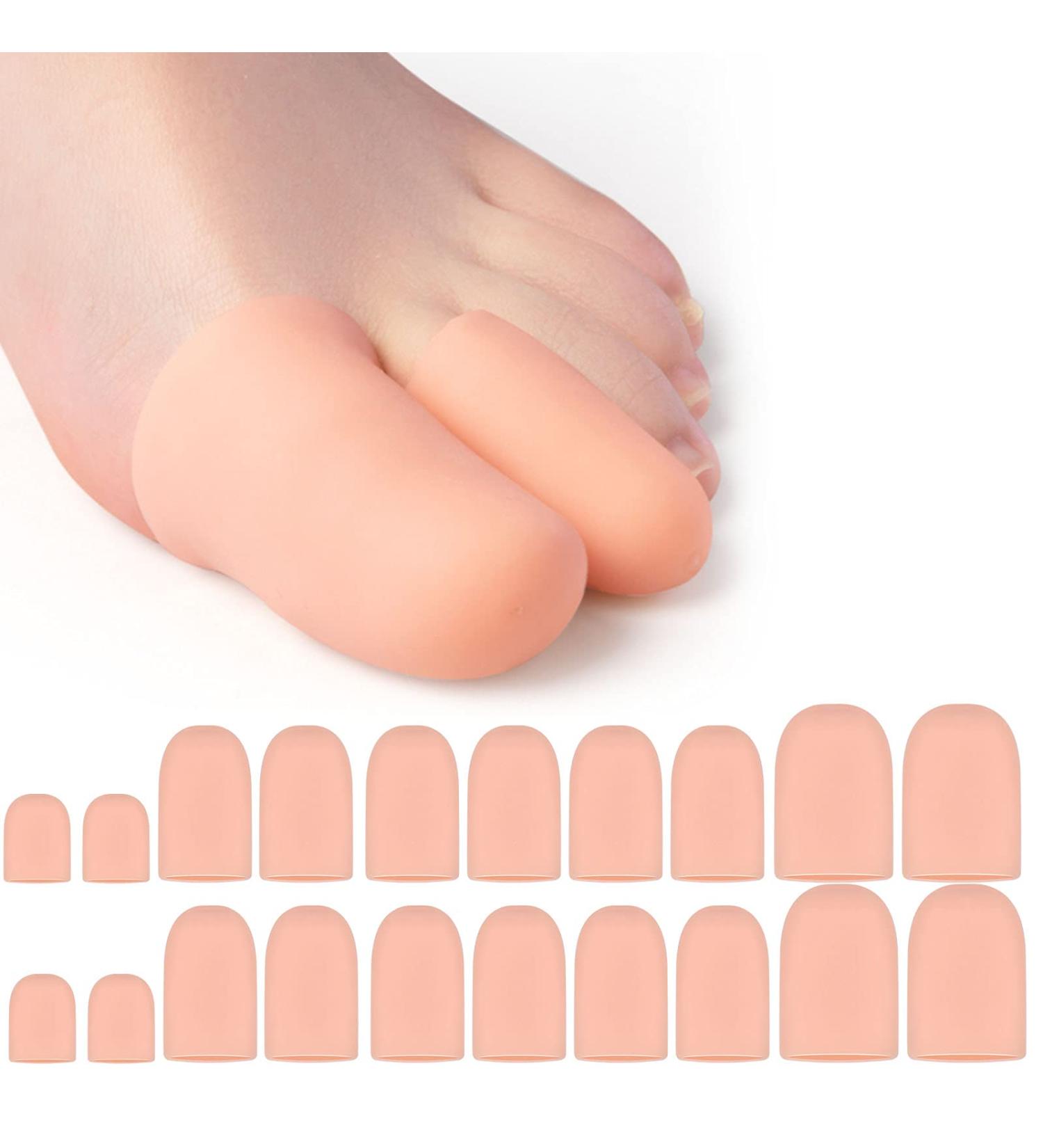 20 Pcs Toe Caps & Gel Cushions - Protective Toe Plaster for Blisters & Corns | Comfortable Foot Care Accessories - Buy Online on GoSupps.com