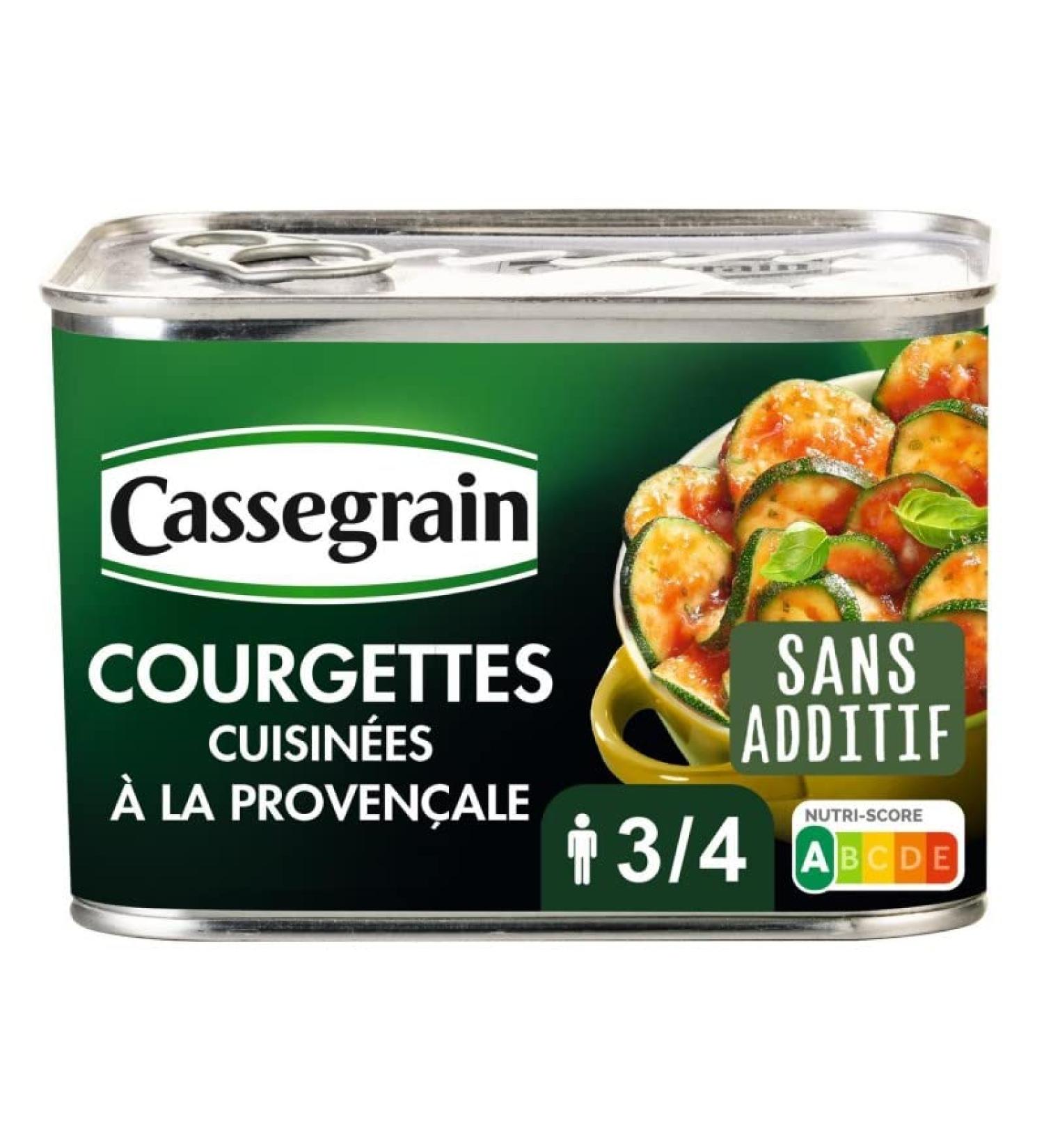 CASSEGRAIN - Courgettes Cuisin es La Proven ale 4/4 660G - Lot De 3 - Vendu Par Lot