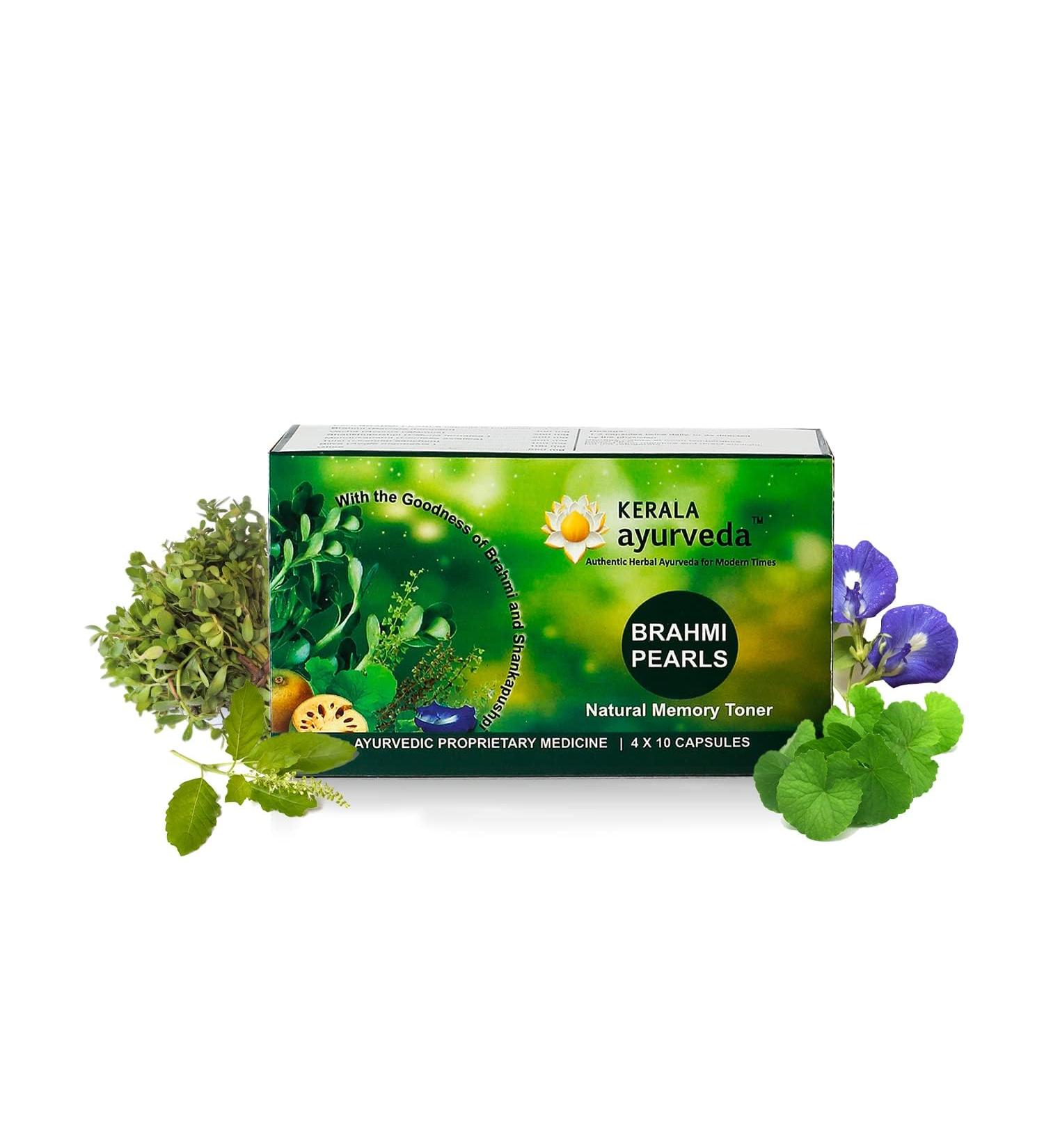 Viva Brahmi Pearls 40 Capsules | Improves Cognitive Functions | Sharpens Mind | Supports Memory Retention and Concentration | with Brahmi Madukaparni Shankhupushpi and Tulsi in a Ghee Base | - Buy Online on GoSupps.com