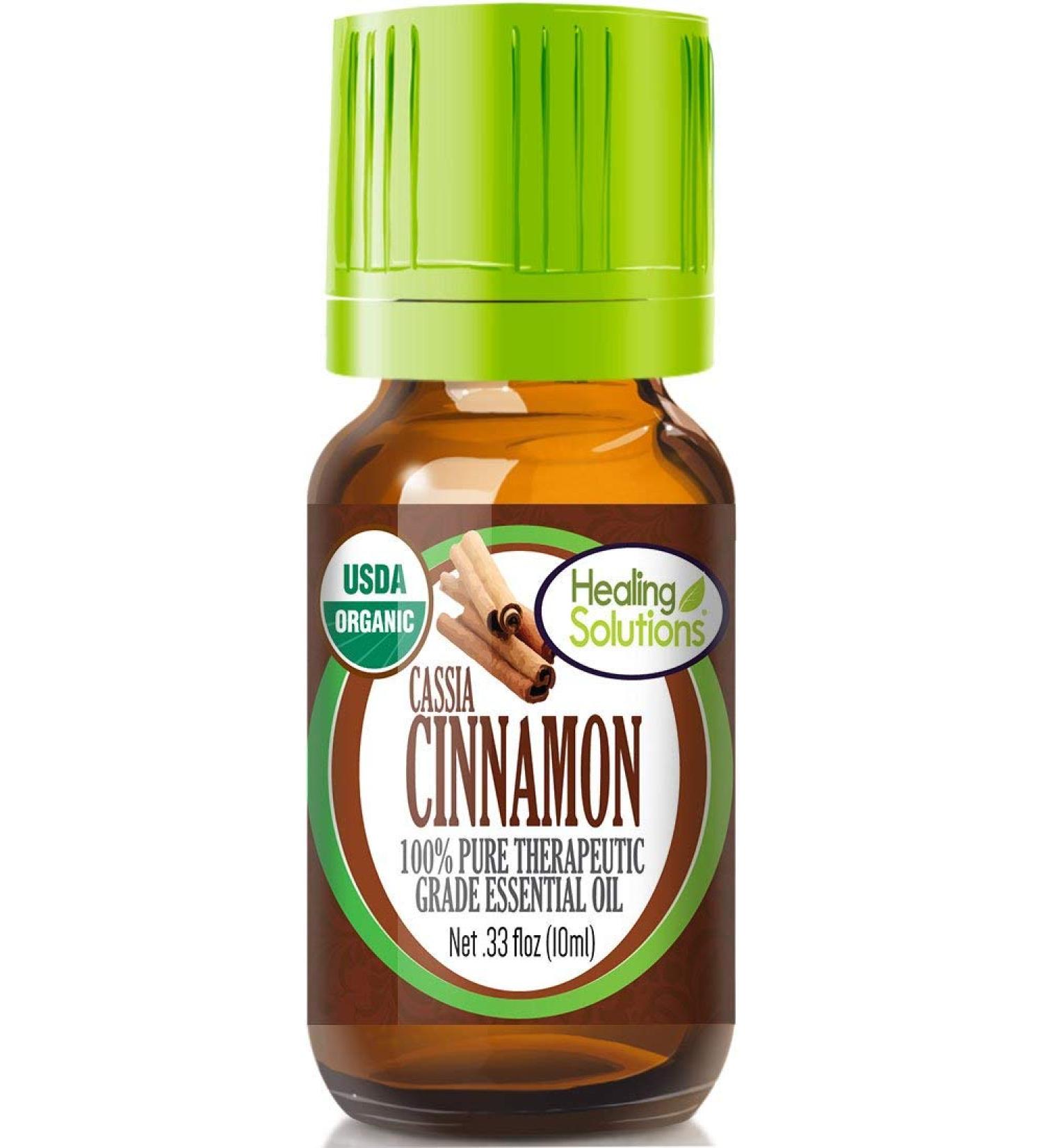 Organic Cinnamon Cassia Essential Oil - Healing Solutions 10ml | Natural Aromatherapy - Buy Online on GoSupps.com