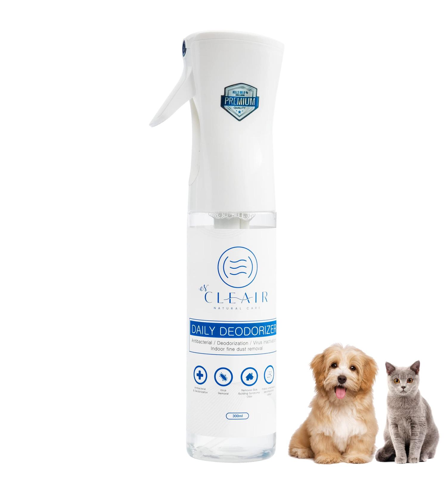 NCLEAIR Pet Odor Eliminator Spray 10 fl. oz. - Ultra Fine Mist Air Freshener for Home, Bathroom, Car - Non-Alcohol Deodorizing Formula - Buy Online on GoSupps.com