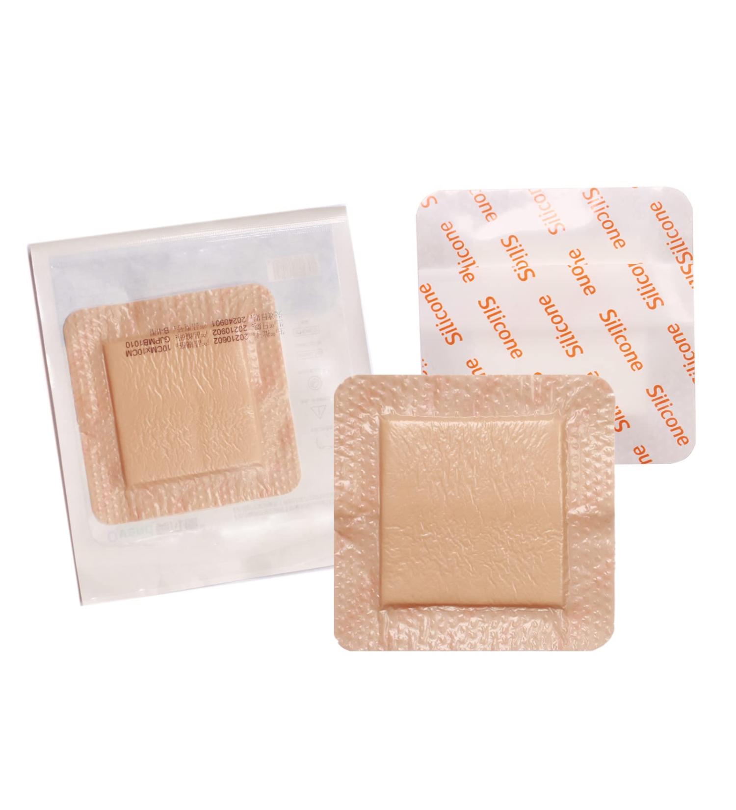 Buy Silicone Foam Dressings - 4x4 Waterproof Adhesive Wound Bandage for Bedsore Care | High Absorbency Painless Removal - 5 Pack - Buy Online on GoSupps.com
