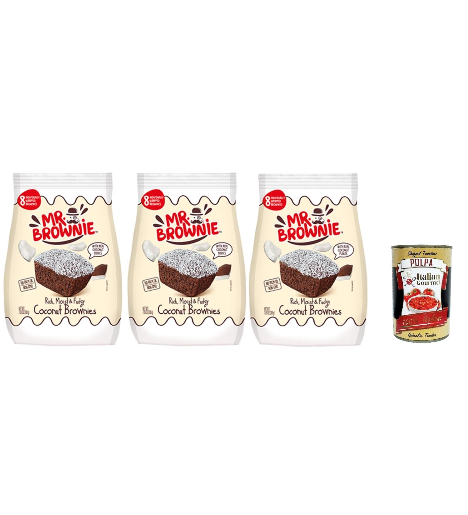 Italian Gourmet E.R. Mr. Brownie Chocolate Brownies with Coconut Flakes 200g + Gourmet Italian Polpa 400g (Pack of 3) - Buy Online on GoSupps.com