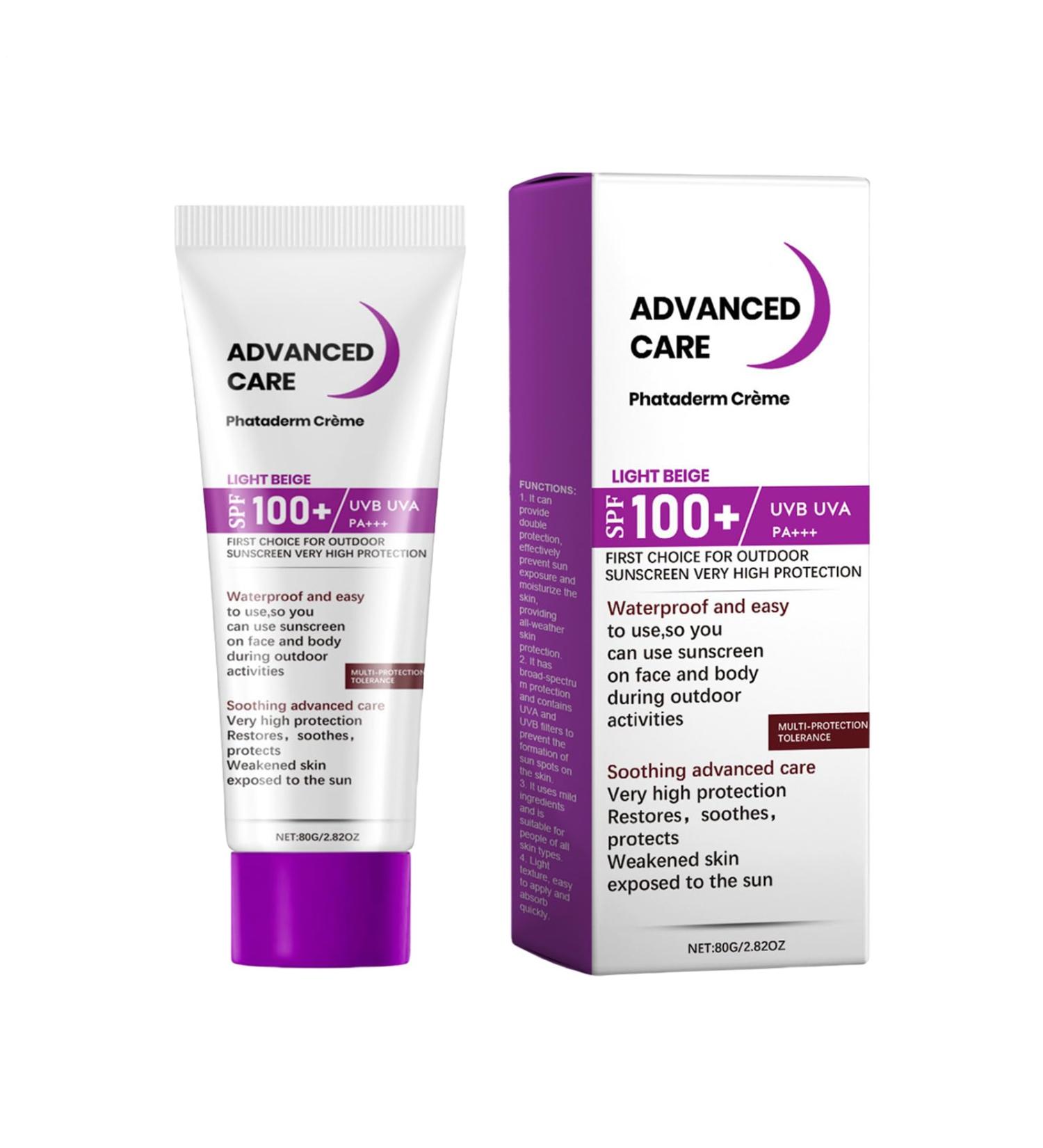  Fravsiu Sun Block SPF 100 Lightweight Sun Protector Broad Spectrum Cream Travel Size 80g Effective for Daily Outdoor Activities Pool Beach Hiking and Sports Protection - Buy Online on GoSupps.com