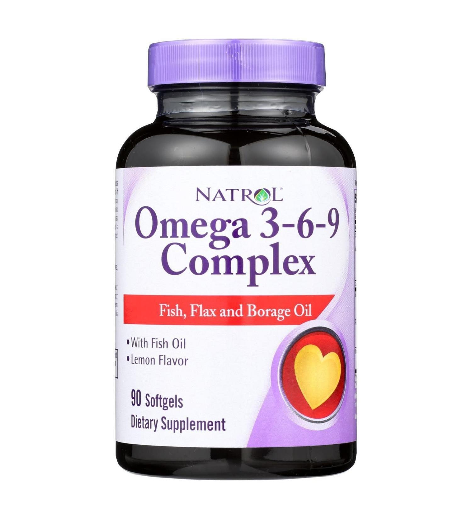Natrol Omega-3-6-9 Complex with Flax and Borage 90 Softgels