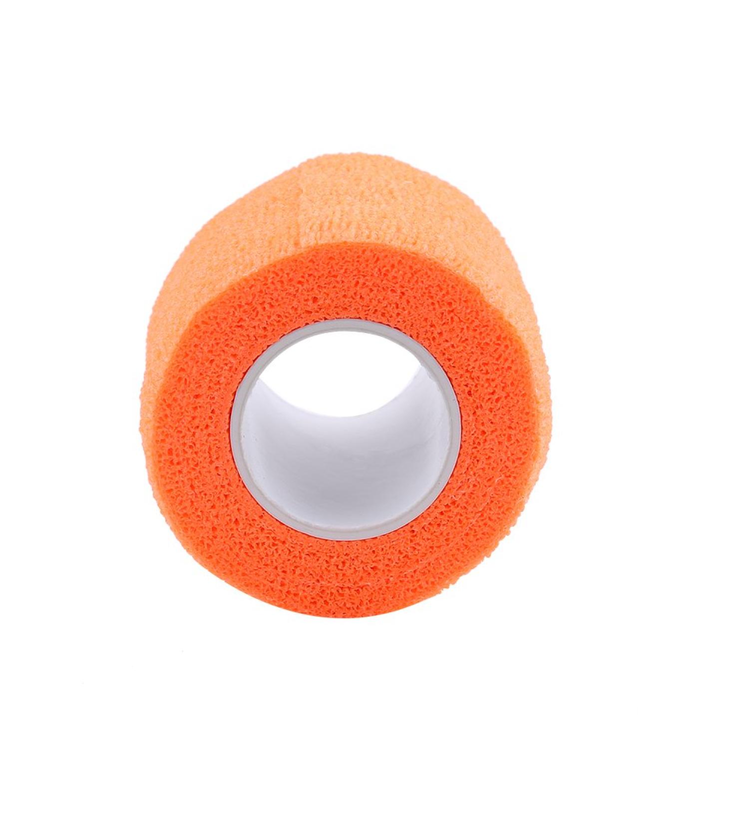 5 Rolls Waterproof Self Adhesive Bandage Tape - Fluorescent Orange | Sports Care Finger Joints Wrap - International Shipping Available - Buy Online on GoSupps.com