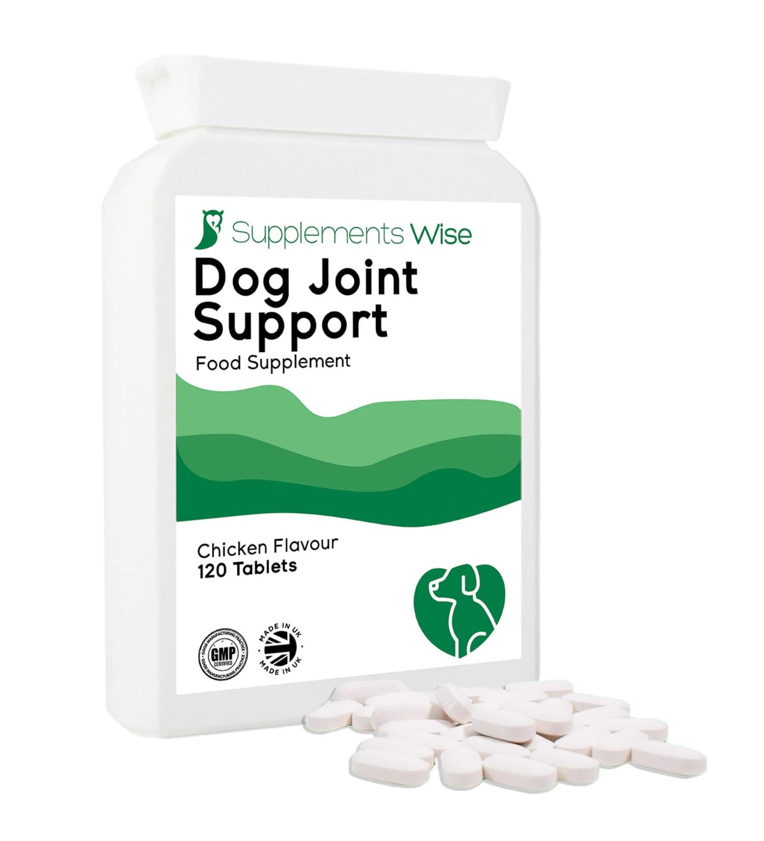 Senior Dog Joint Supplements - Glucosamine & Chondroitin - Pain Relief & Mobility Support - 120 Chicken Flavour Tablets - Buy Online on GoSupps.com