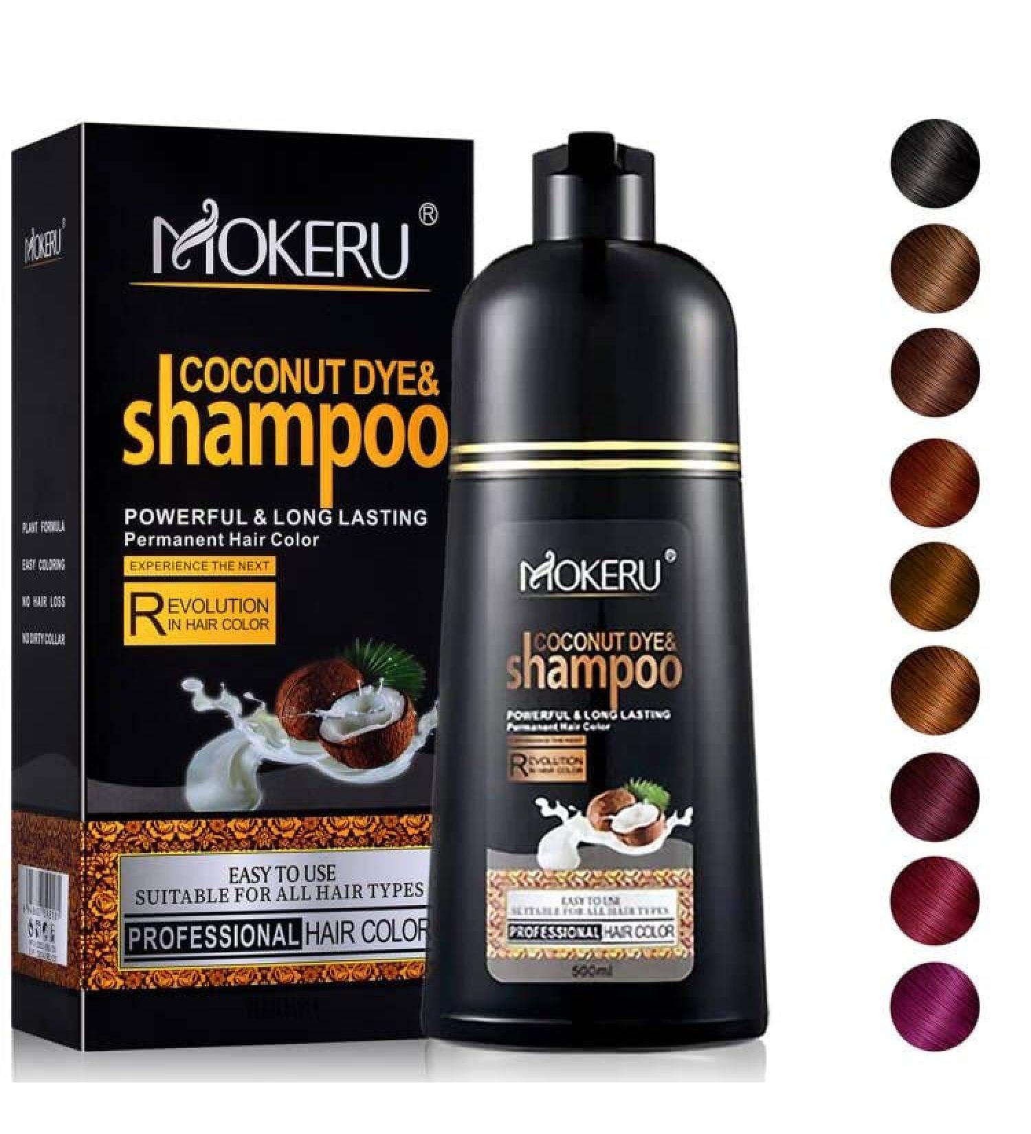 FVQUHVO Dark Brown Hair Color Shampoo for Gray Hair - Instant Hair Dye 3-in-1 - Herbal Long Lasting Formula 16.90 Fl Oz - Buy Online on GoSupps.com