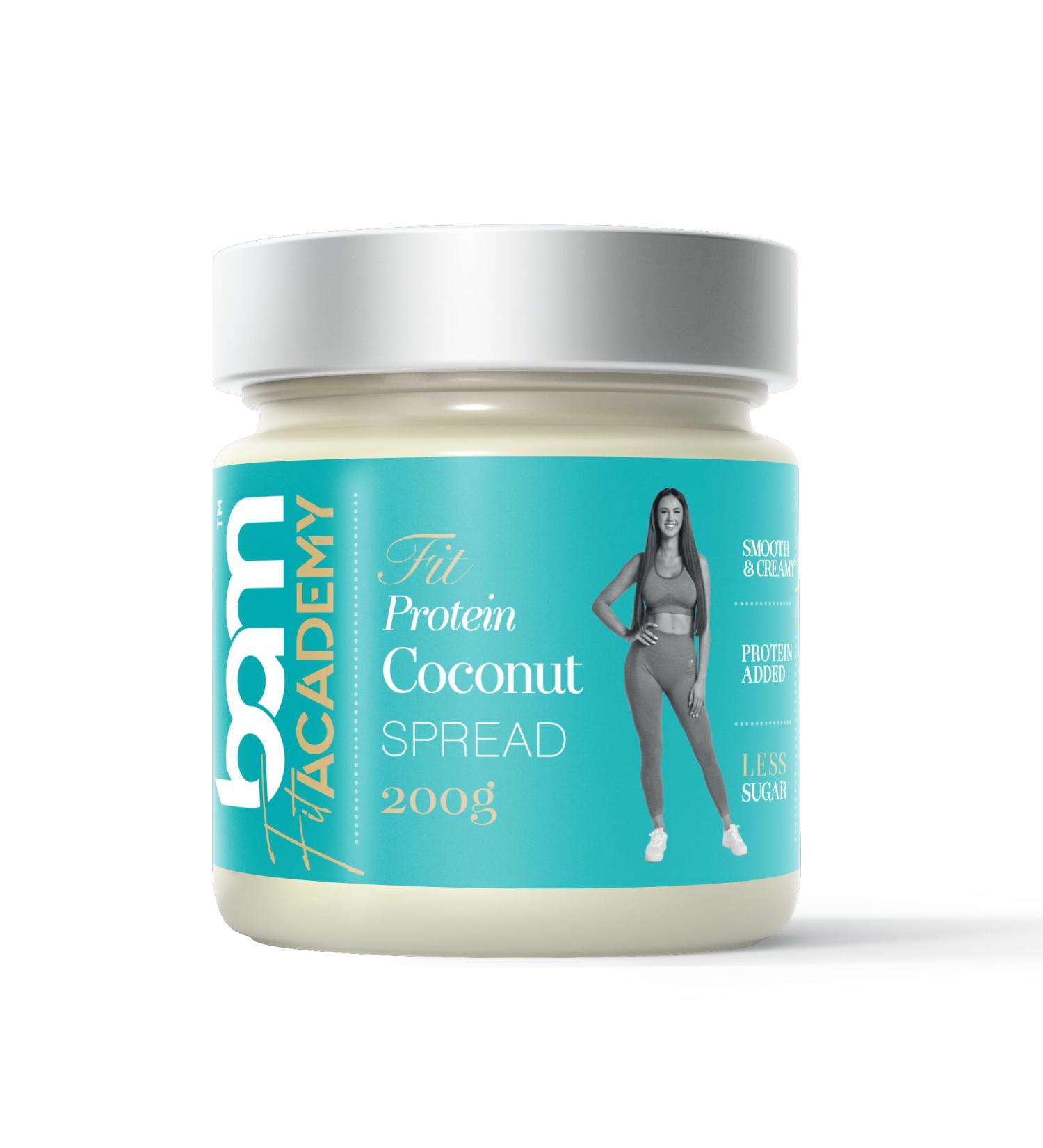 BAM Protein Spread Palm Oil Free 18% Gluten Free Protein Cream 200g (Coconut Protein) - Buy Online on GoSupps.com