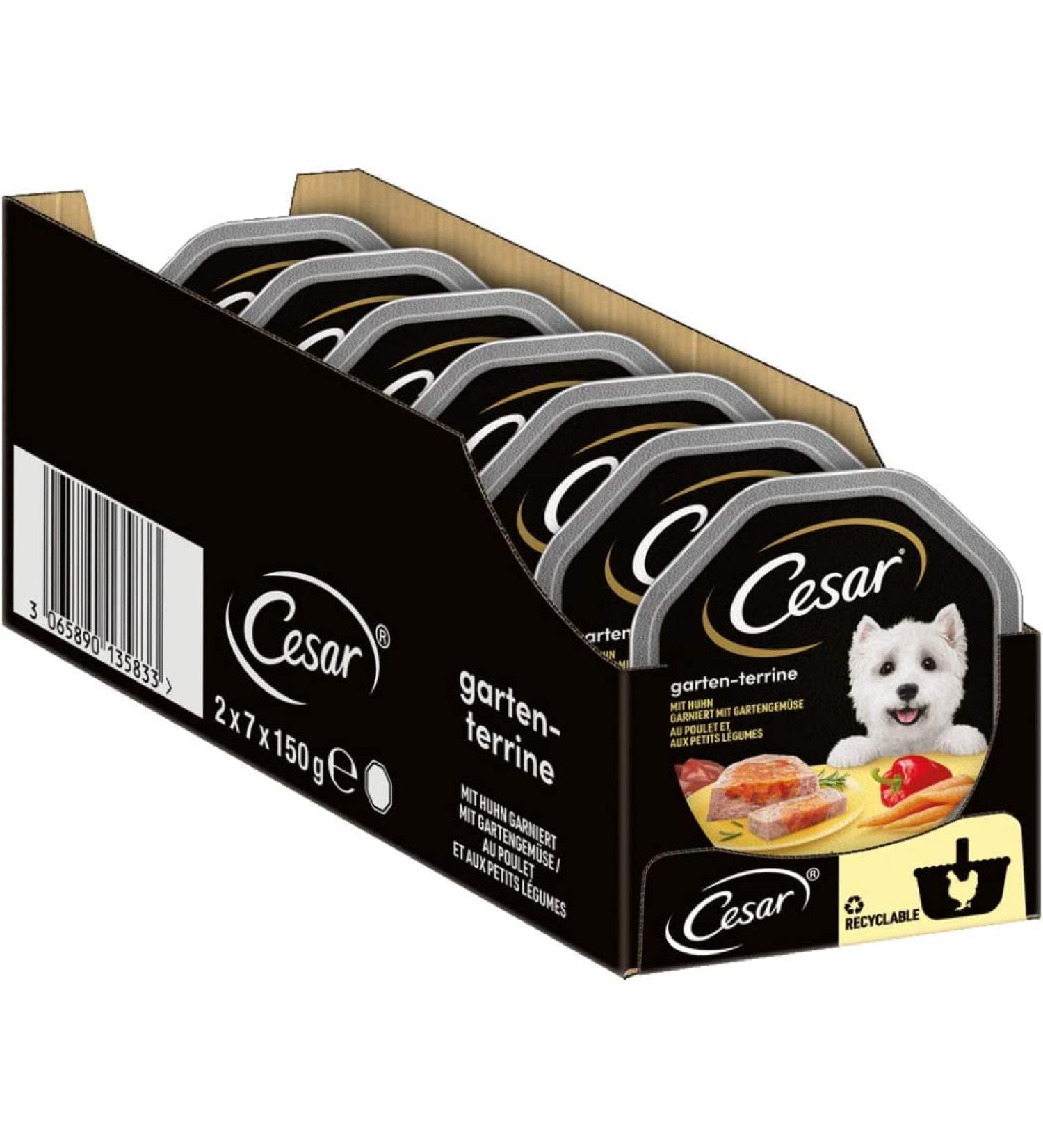 Cesar Wet Dog Food Garden Variety with Chicken & Vegetables - 14 Pack (150g Bowls) - Premium International Shipping - Buy Online on GoSupps.com