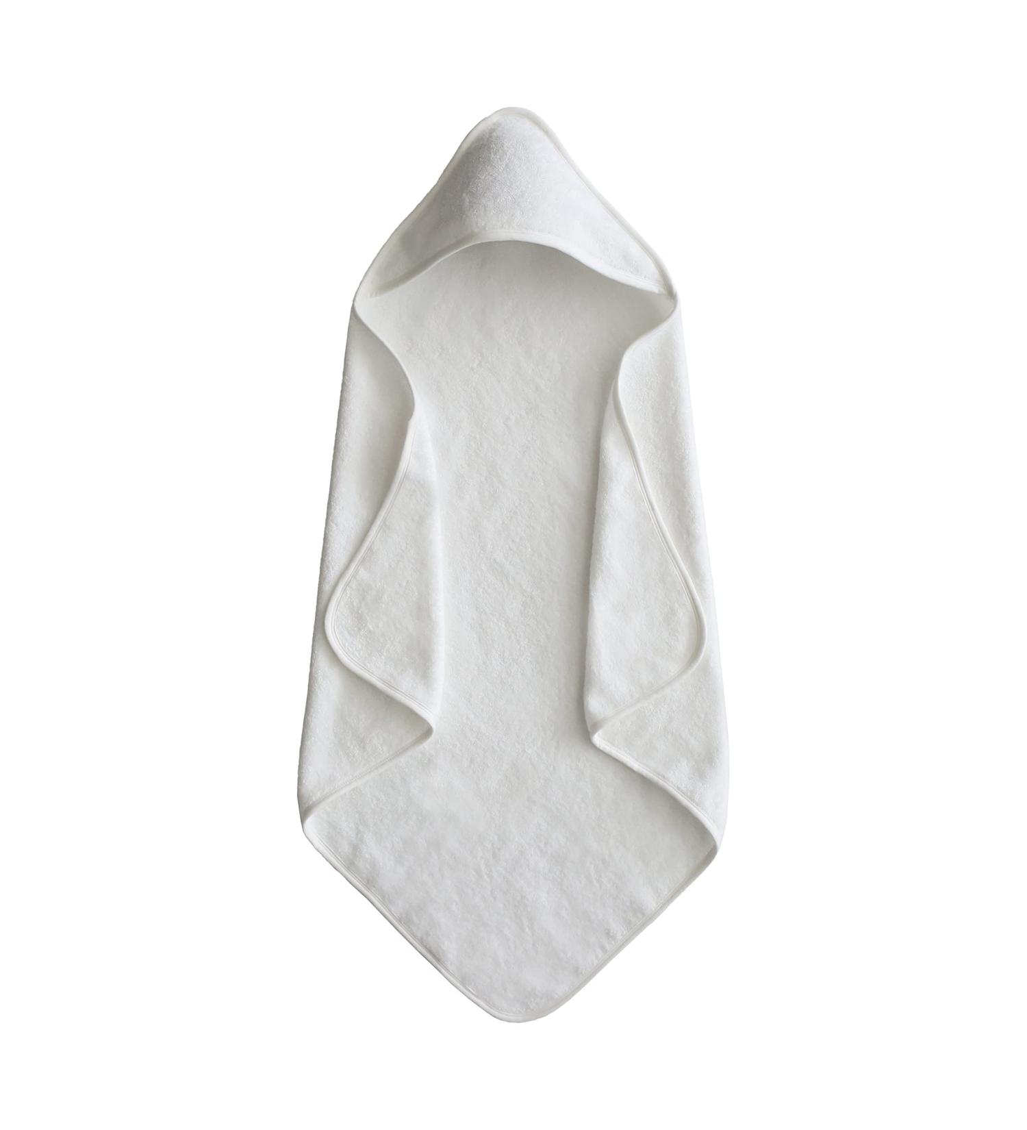 mushie Baby Hooded Towel | Organic Cotton (Pearl) - Buy Online on GoSupps.com