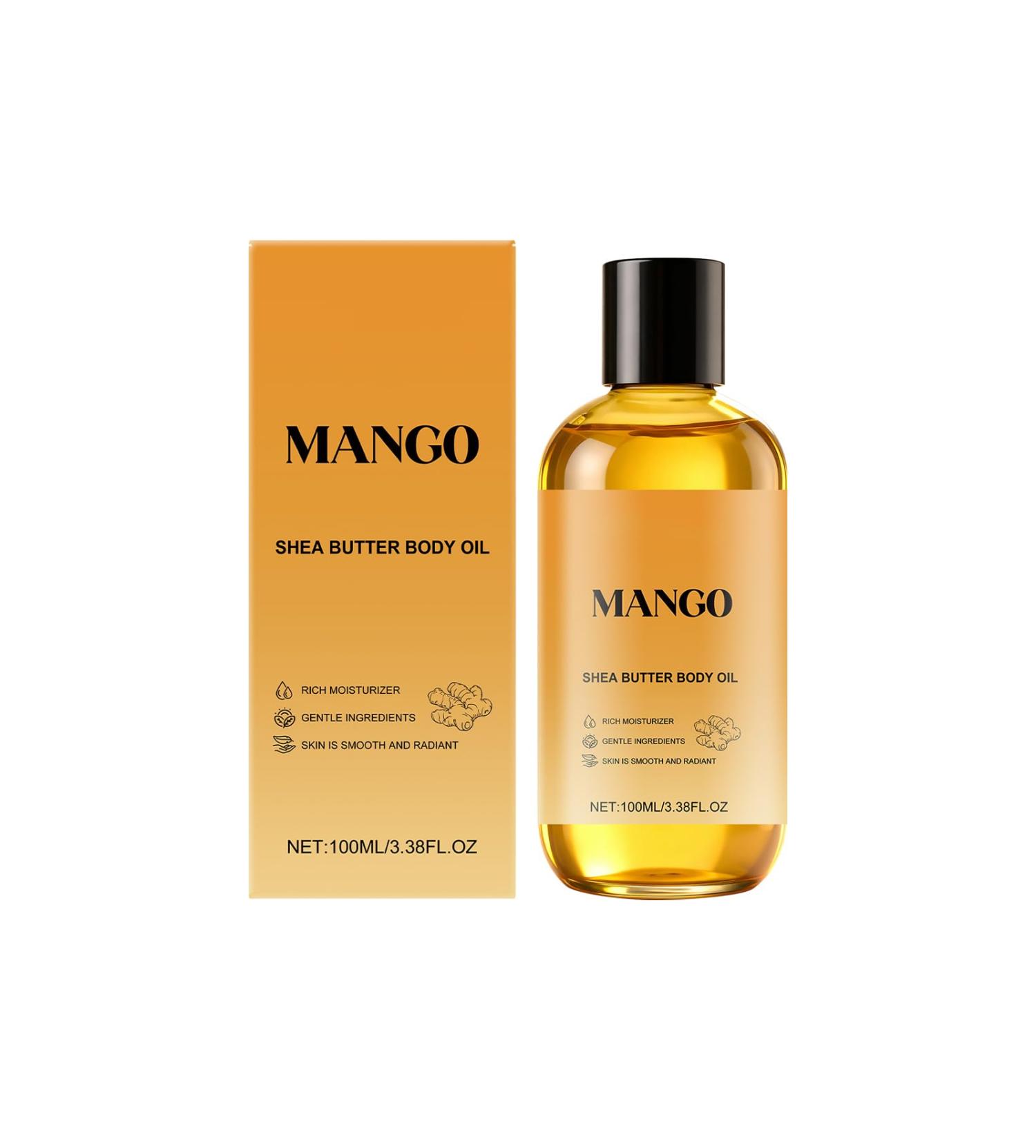 ARANYA MANGO Shea Butter Body Oil with Vitamin E Moisturizing and Nourishing Formula Lightweight Non-Sticky 100ml/3.38FL.OZ - Buy Online on GoSupps.com