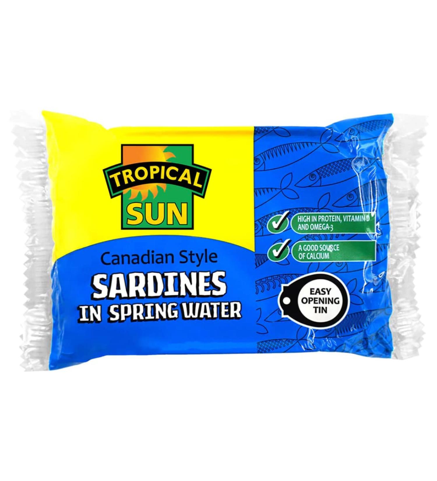 2 x Tropical Sun Canadian Style Sardines in Spring Water 12 x 106g