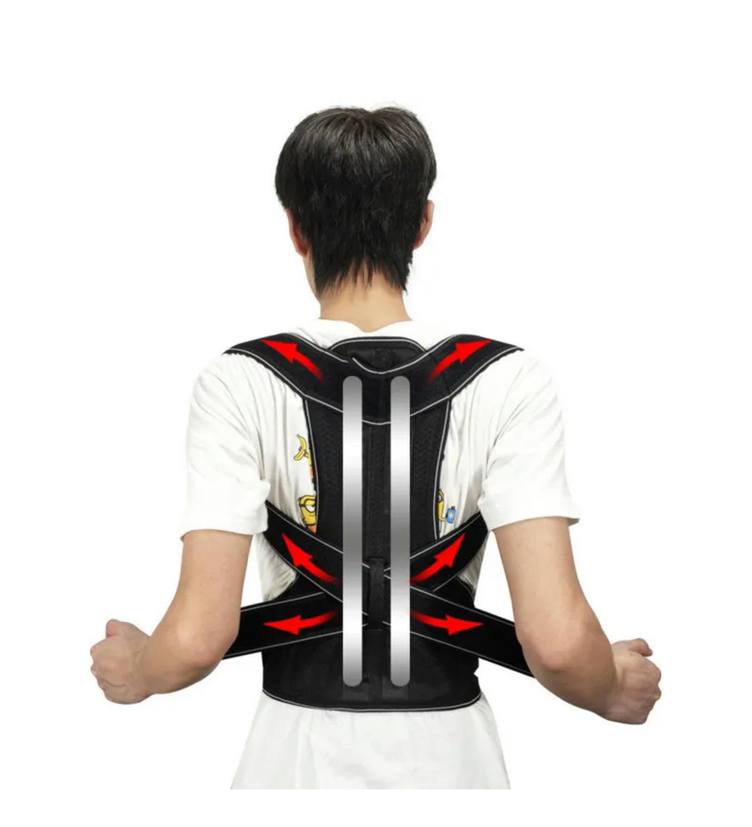 Posture Corrector Straightener Men Women Shoulder Lumbar Support Humpback Correction Lower Upper Back Pain Relief XXL - Buy Online on GoSupps.com