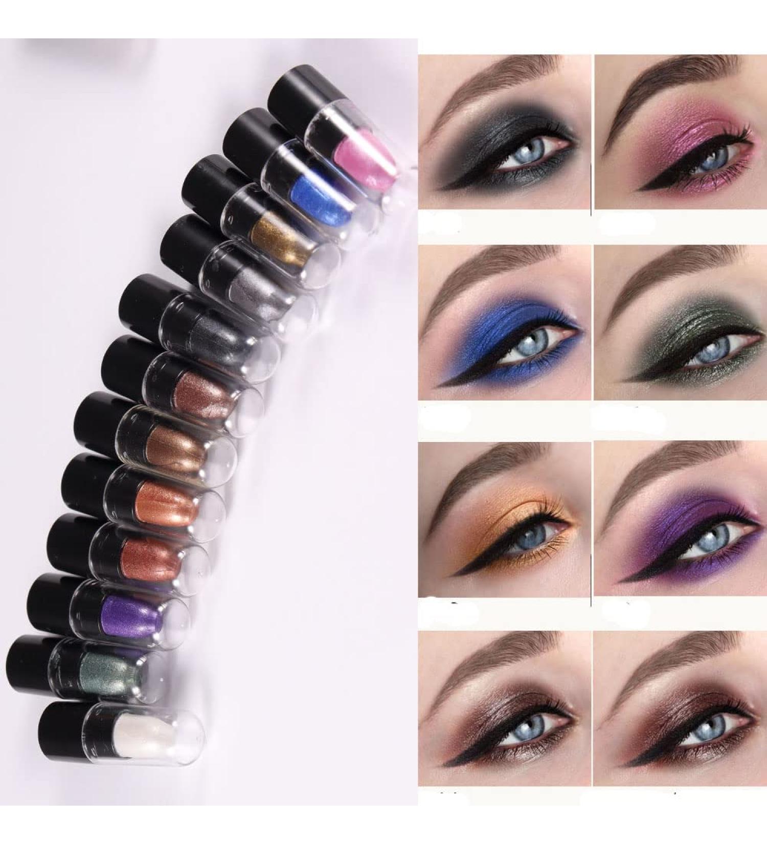 Buy AMY'S DIARY 12-Color Glitter Eyeshadow Stick Set Waterproof Smoky Eye Makeup Pen Perfect for Stunning Looks - Buy Online on GoSupps.com